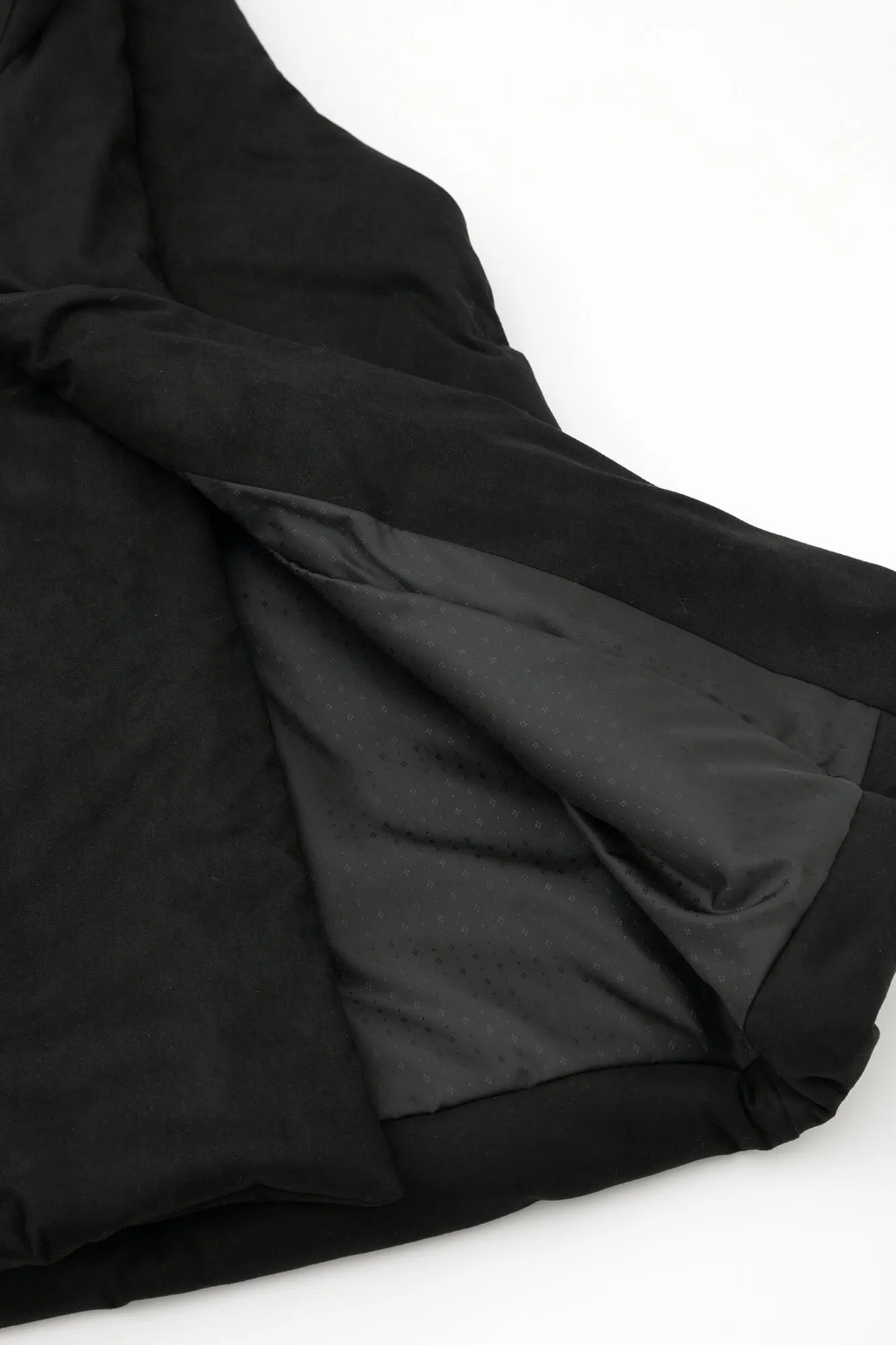 【net限定】フェイクヌバック 長陣羽織（ながしんばおり） 中綿袷（なかわたあわせ）／濡羽色（ぬればいろ）