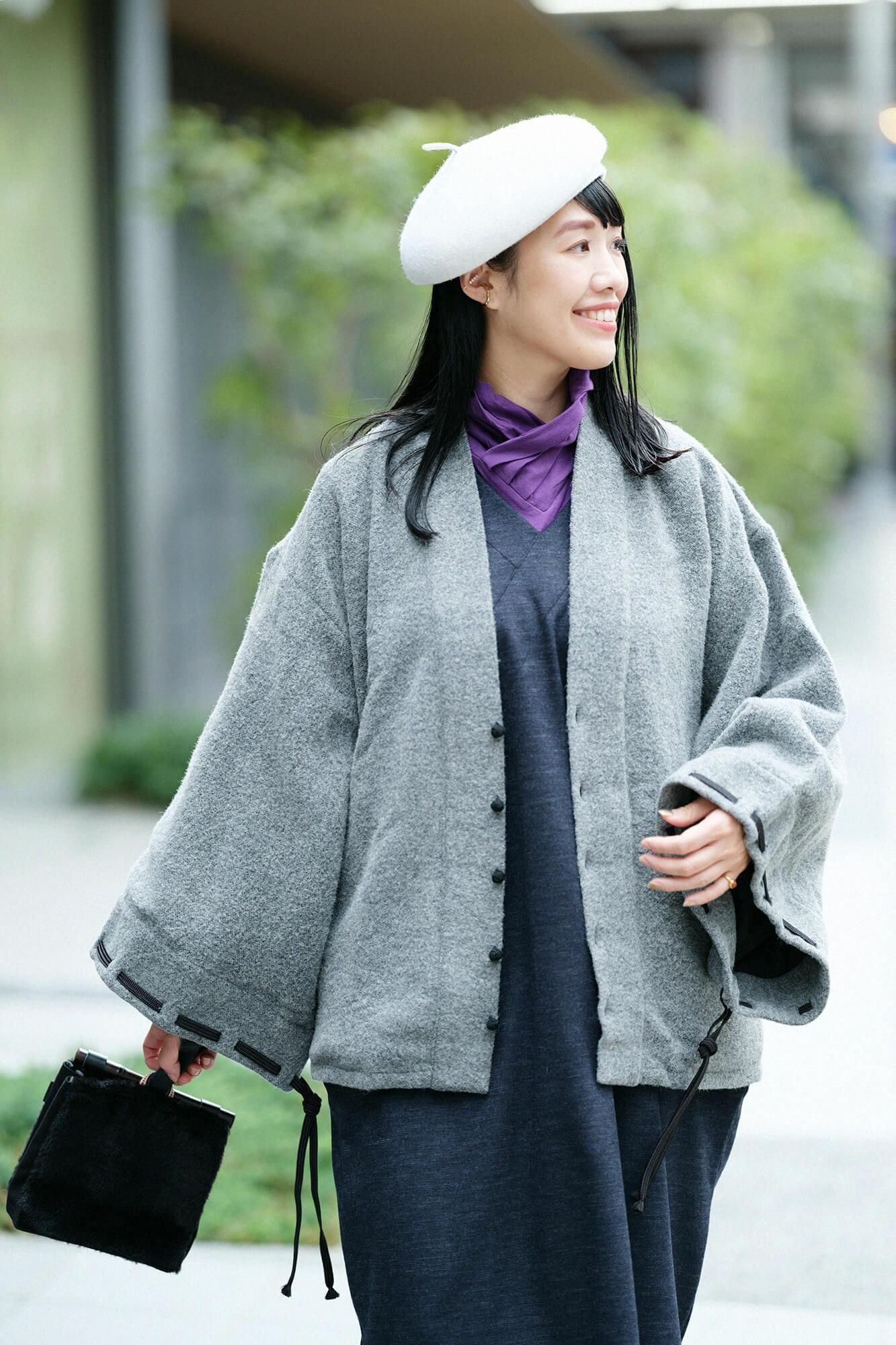 net限定】アルパカ混（こん） 梳毛（そもう） 伯爵羽織