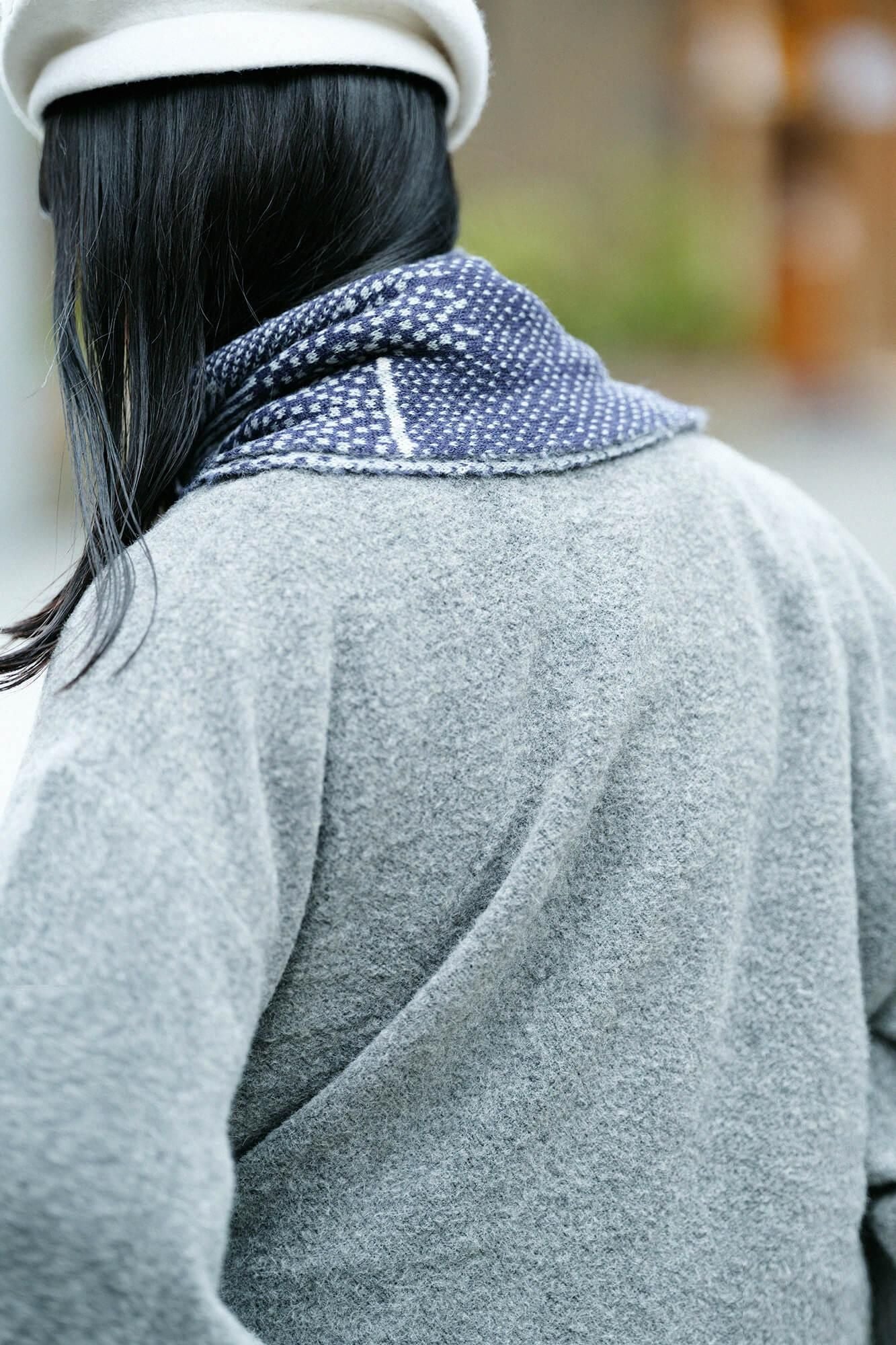 【官網限定】羊駝混紡 梳毛 伯爵外套 宮中袖 附裡襯／灰色