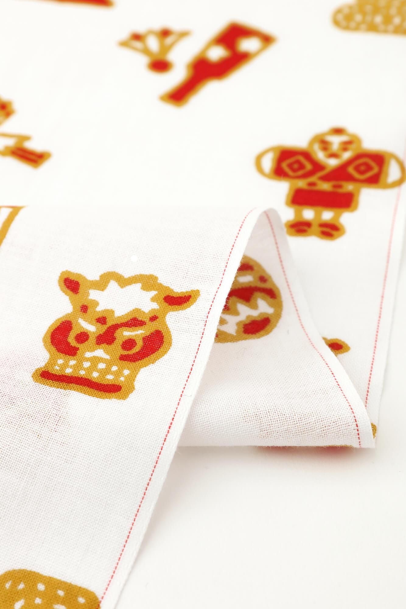 Ise Momen textiles Tenugui/Hyakufuku-Muster