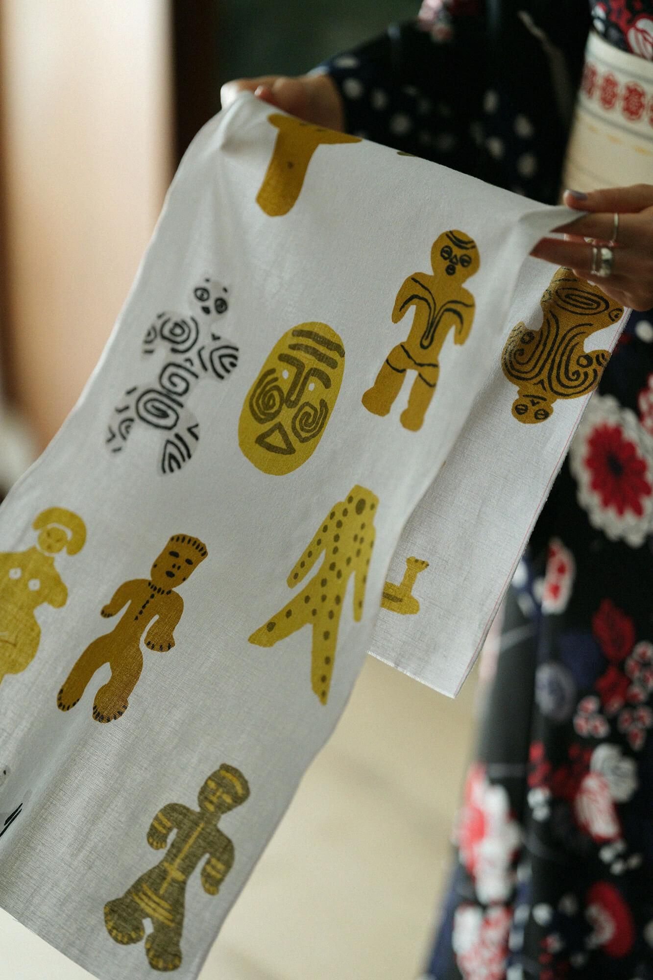 伊勢木綿 textile手ぬぐい／土偶（どぐう）