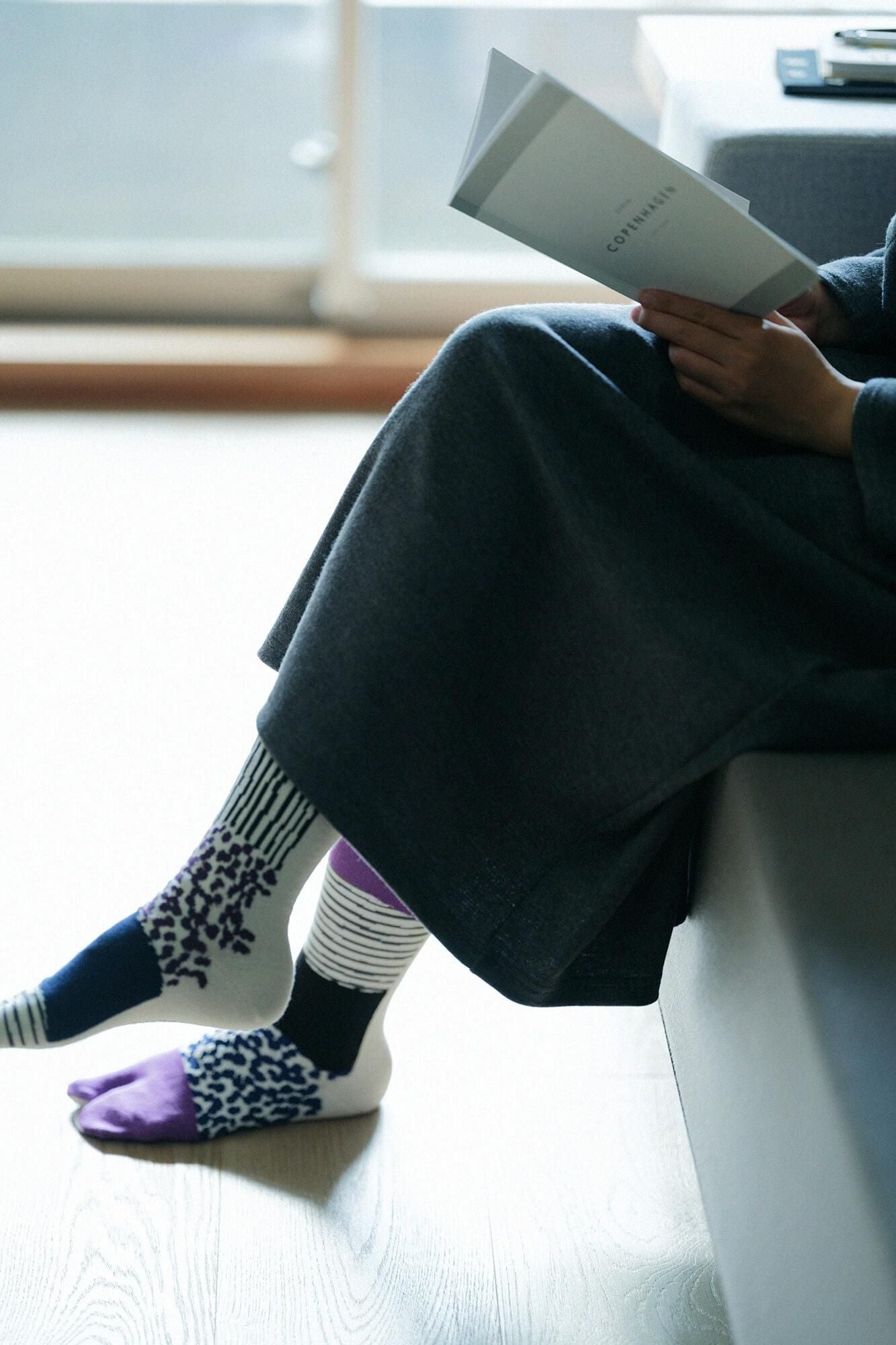 Tabi Socks（Knee High）／Higashiyama Purple