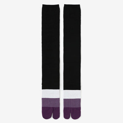 Tabi Socks（Knee High）／Rin Black×Reddish Purple