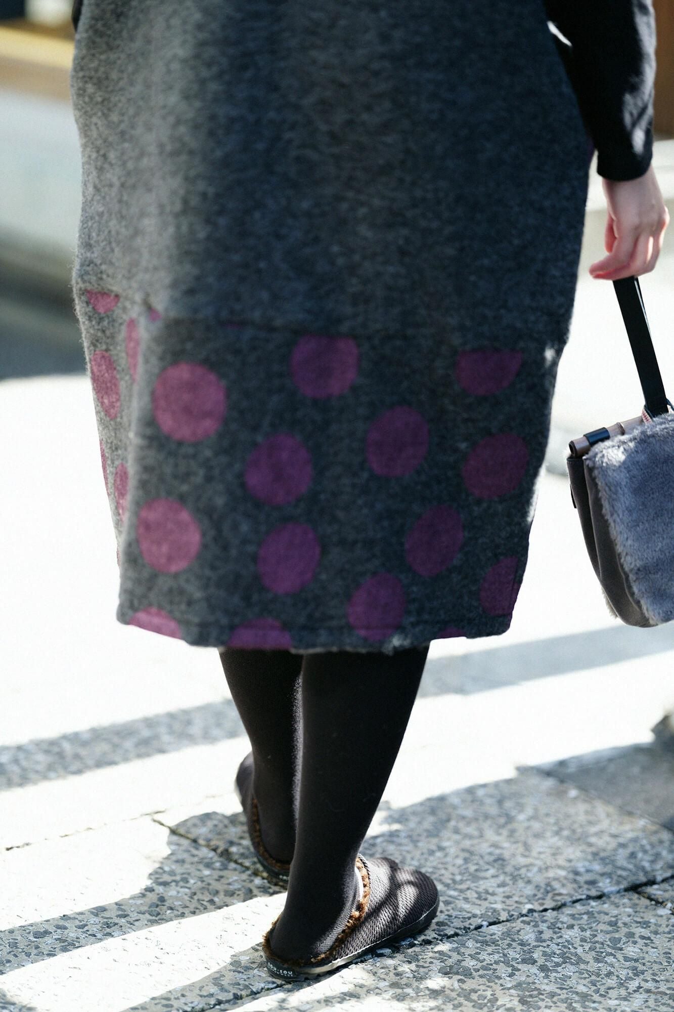 Tabi Socks（Knee High）／Rin Black×Reddish Purple