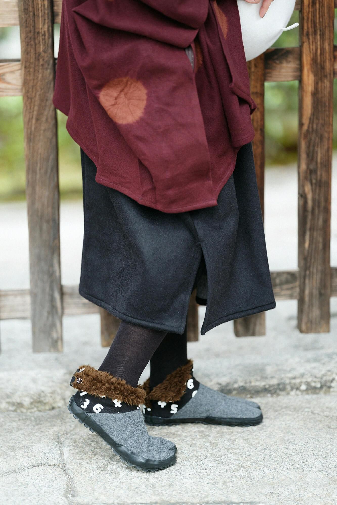 sou-sou ソウソウ　貼付棟梁地下足袋　ボア　昆✖️濃灰(こいはく) 25cm 貼付棟梁地下足袋 ボア／SO-SU-U昆×濃灰（こいはい）