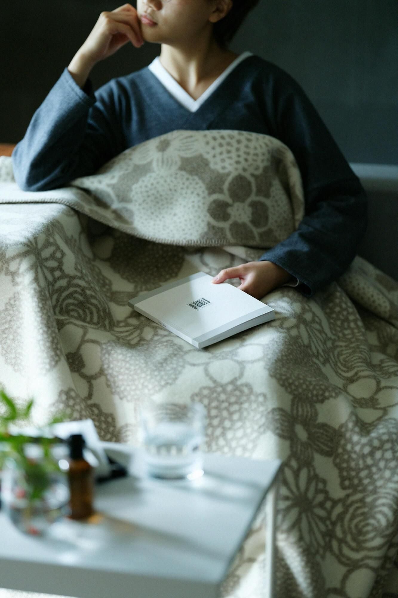 무릎담요블랑캣/ 꽃 넥타이