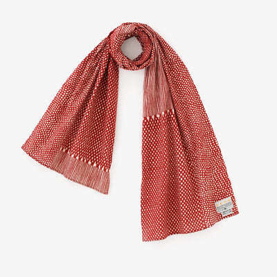 伊勢木棉圍巾／間隙 白茶×小豆2