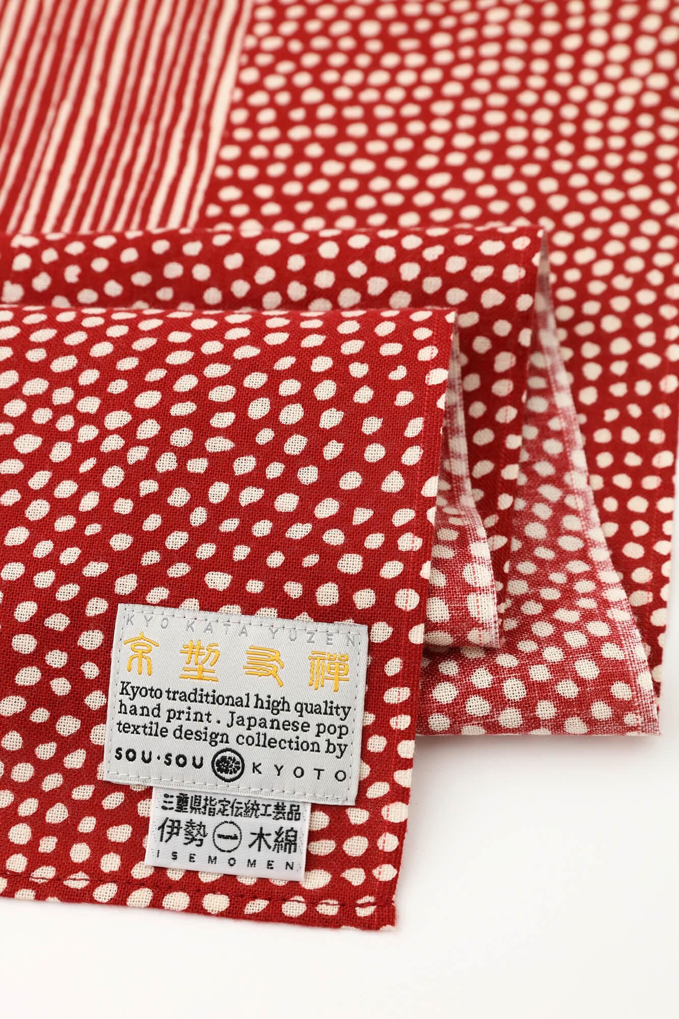 伊勢木棉圍巾／間隙 白茶×小豆2