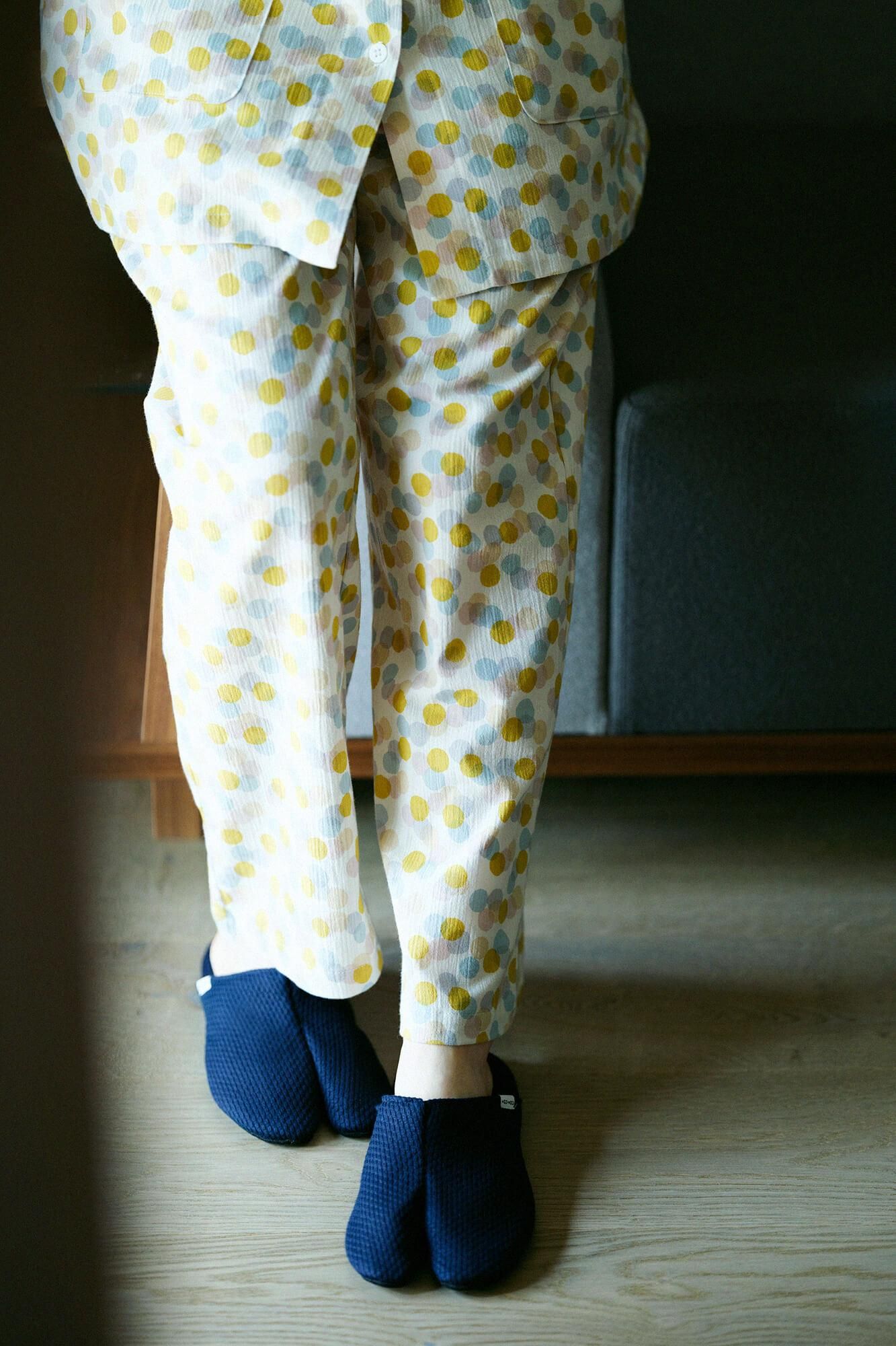 【网络限定】高島縮棉 20/20 女裝 圆领 圖案紋樣居家服／玻璃珠