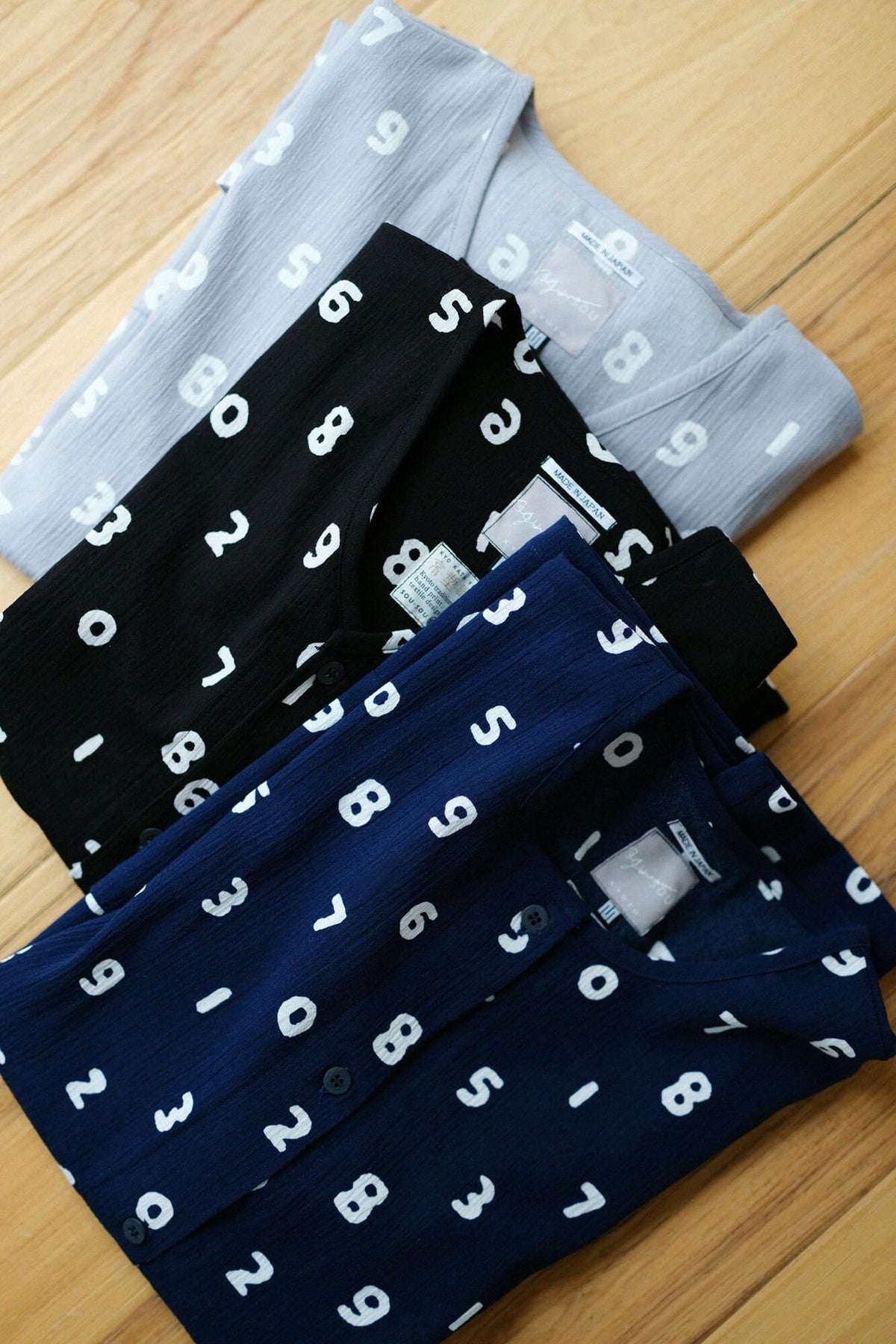 타카시마치지미 20/20 여자 둥근 목 텍스타일파자마／SO-SU-U 진한 파란색 (Noukon) x짙은 회색