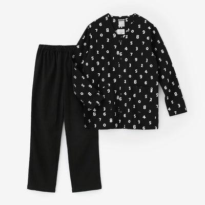 高島縮棉 20/20 圖案紋樣居家服／SO-SU-U十數 黑色×黑色