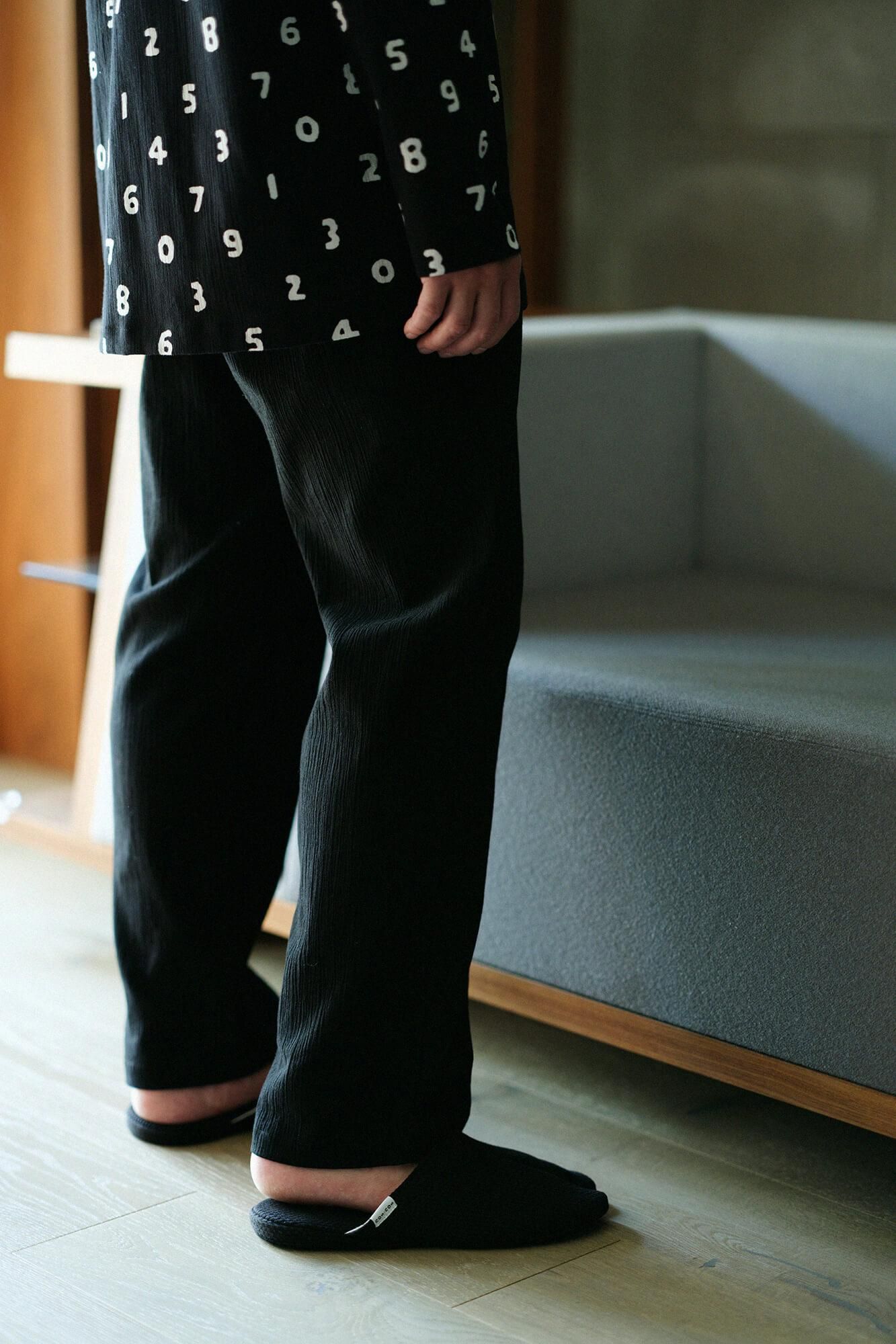 高島縮棉 20/20 圖案紋樣居家服／SO-SU-U十數 黑色×黑色