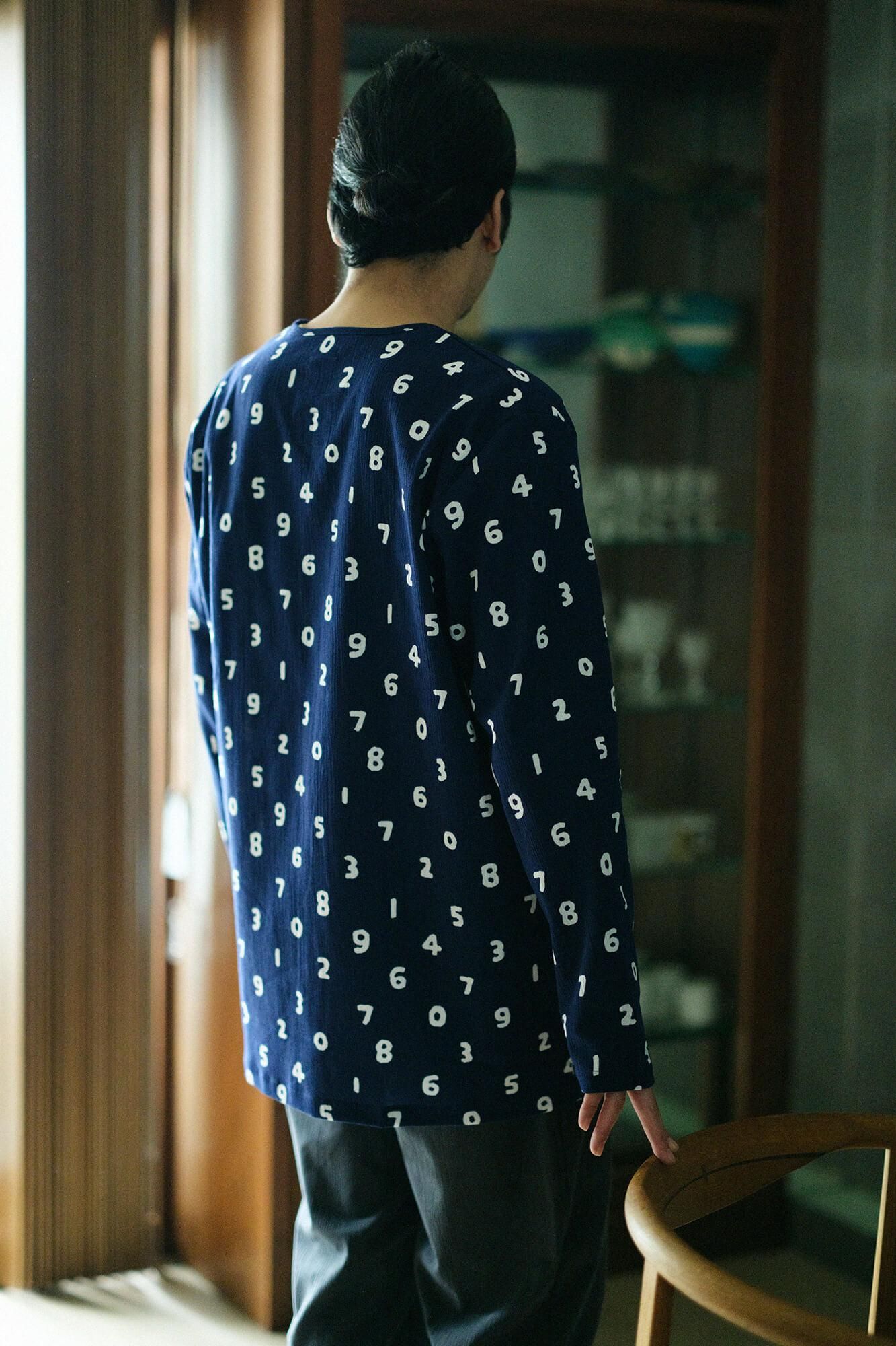 高島縮棉 20/20 圖案紋樣居家服／SO-SU-U十數 深藍色×深鉛色