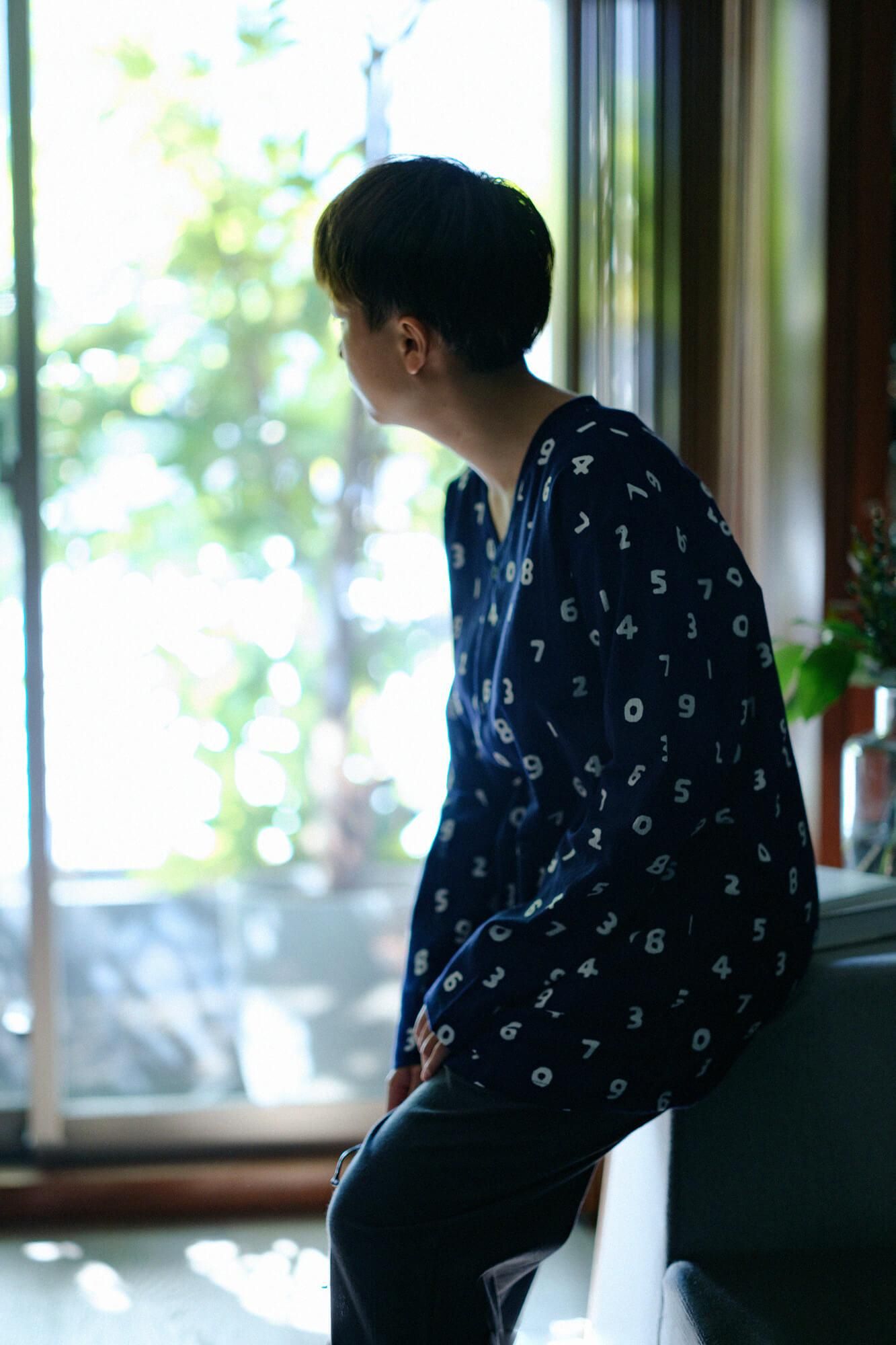 高島縮棉 20/20 圖案紋樣居家服／SO-SU-U十數 深藍色×深鉛色