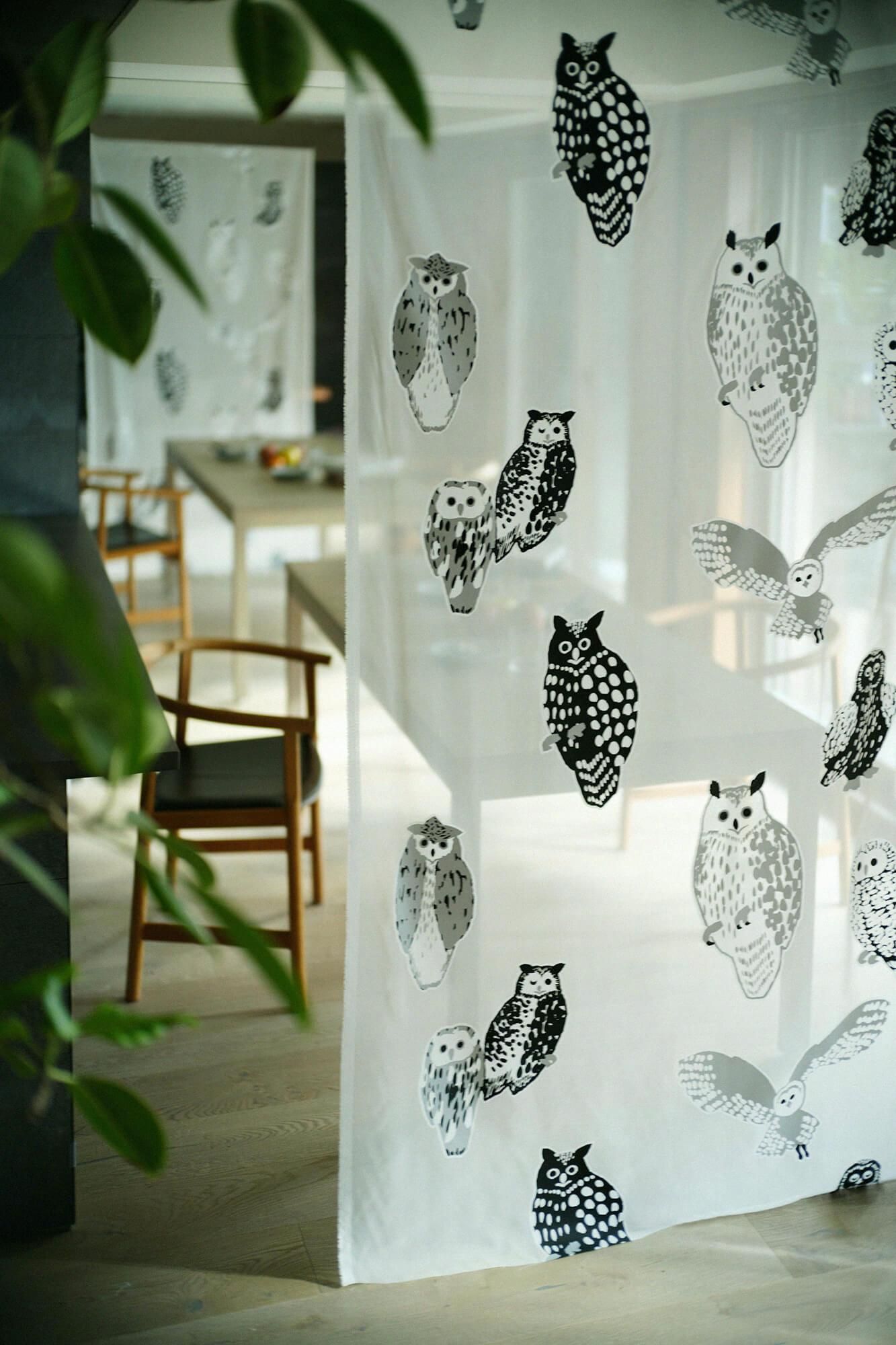 Textile sold in cuts (Opal Lace) / Owl＜50cm＞test