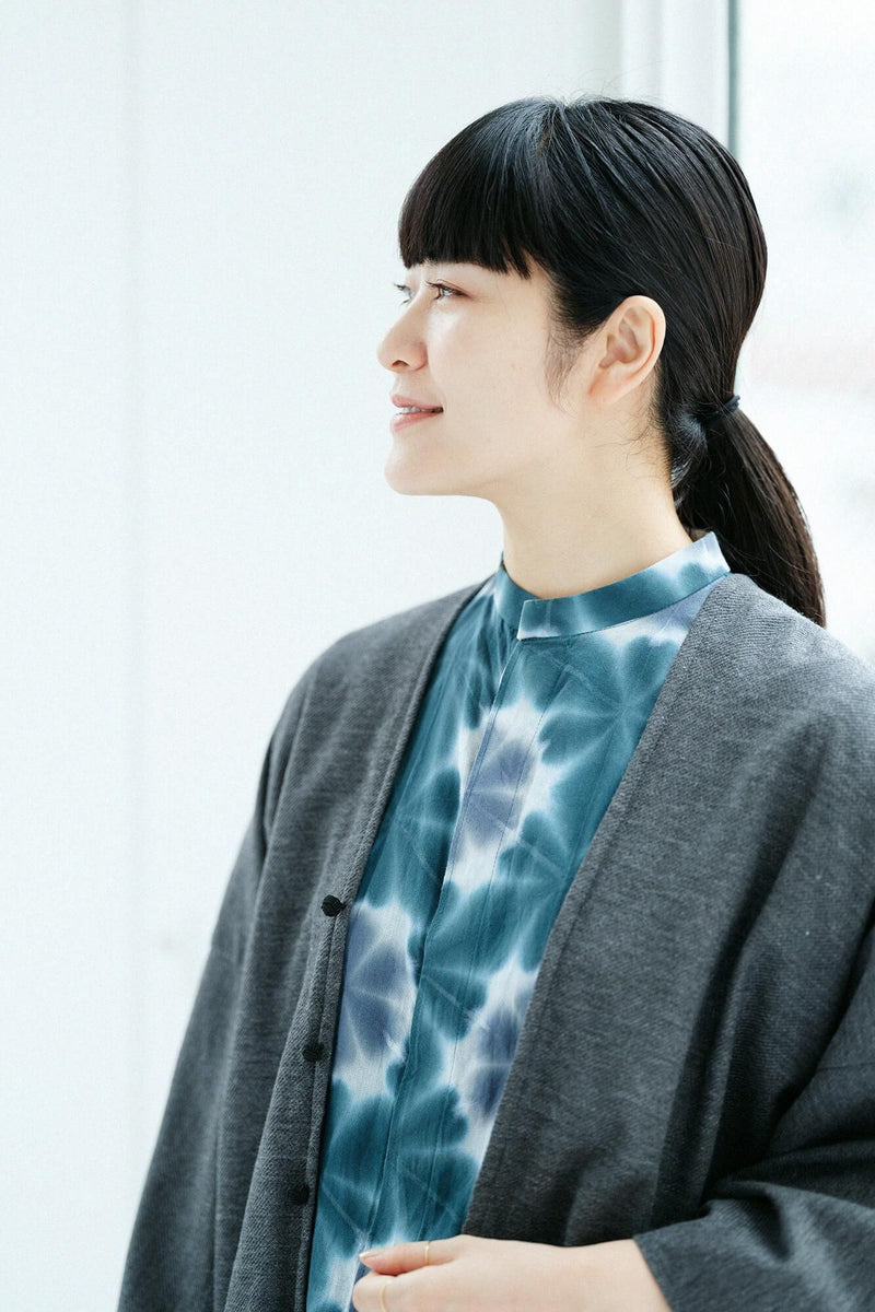 Tabata Shibori, Chita Momen Text, Graskleidung, Oberteil