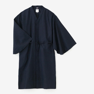 【net限定】綿麻（めんあさ） 杉綾織（すぎあやおり） 薙刀かり衣（なぎなたかりごろも） 細衿（さざれえり）／青褐（あおかち）