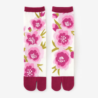 Tabi Socks (Mid-calf)／First Peach Blossoms【Men・Women】