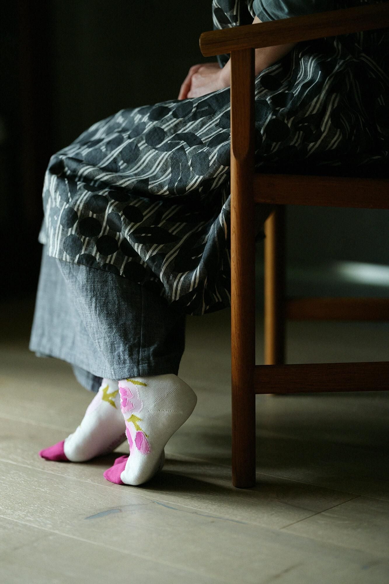 Tabi Socks (Mid-calf)／First Peach Blossoms【Men・Women】