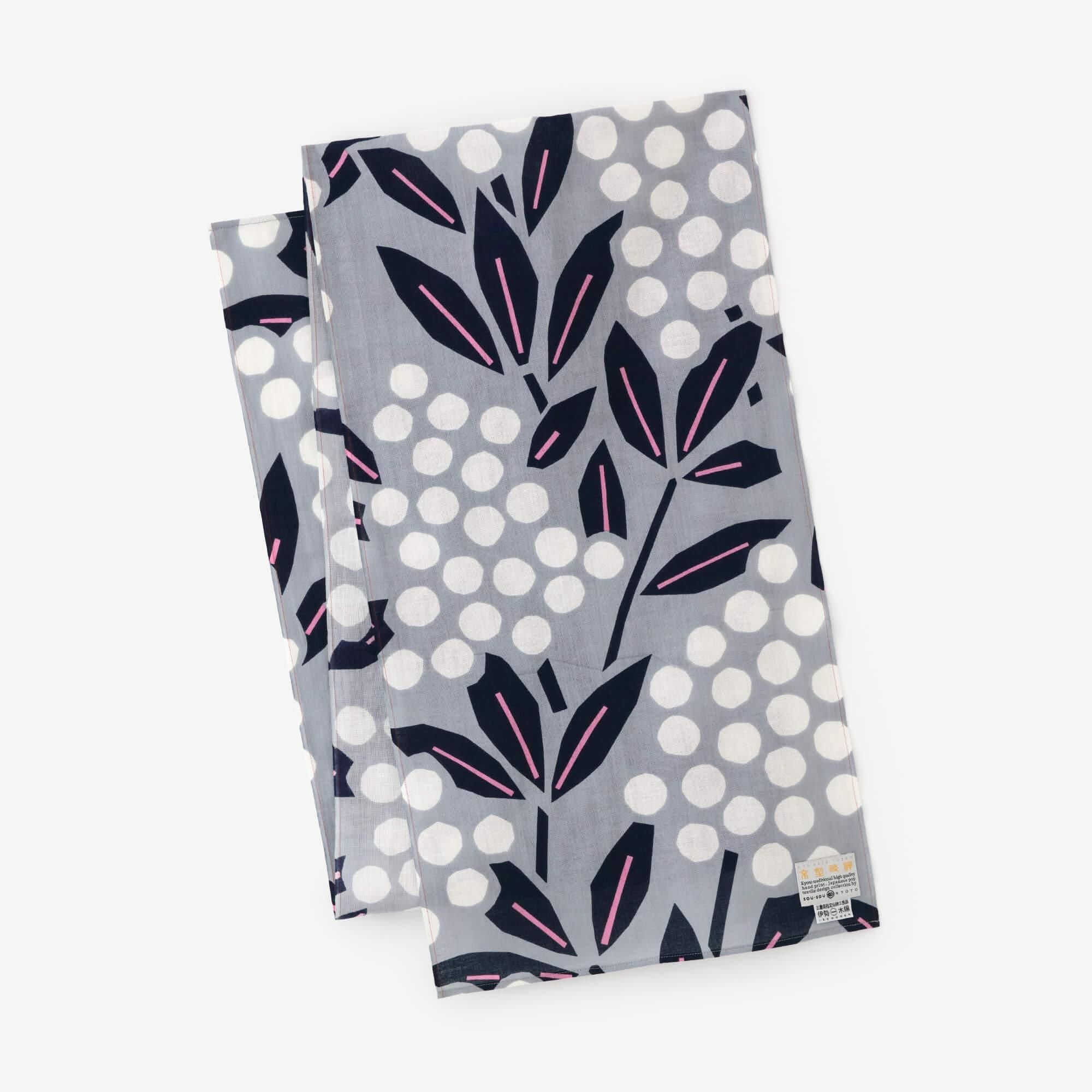 伊勢木棉圍巾／南天竹 白色2