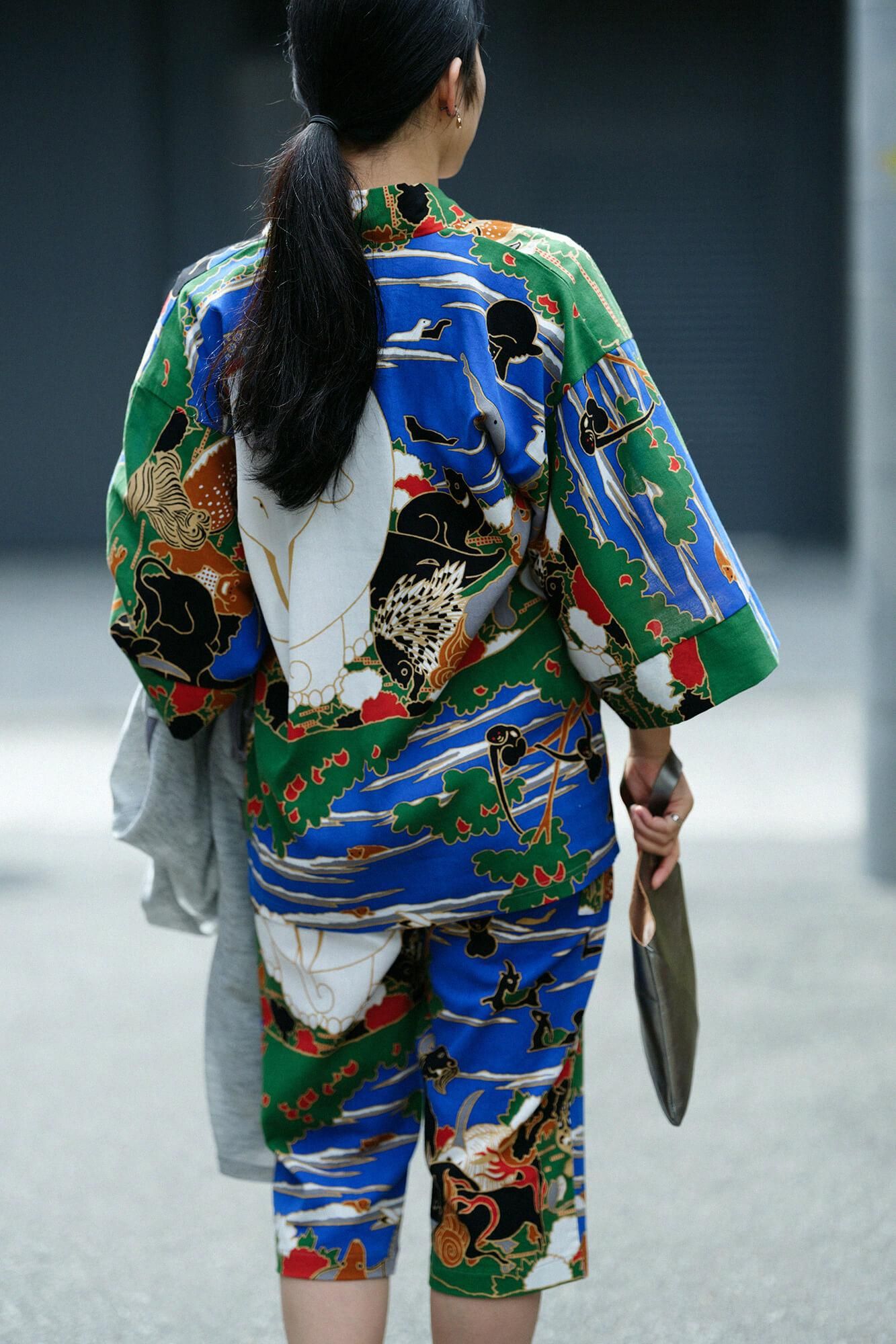 高島縮棉 20/20 細腿褲／伊藤若冲 鳥獸花木圖屏風 再現