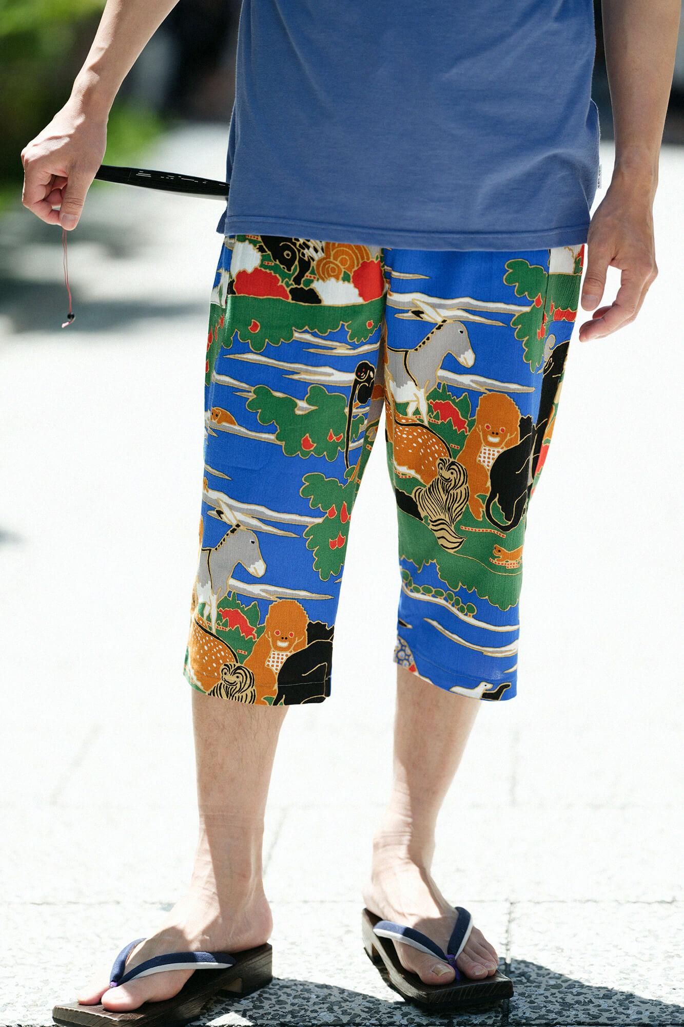 高島縮棉 20/20 細腿褲／伊藤若冲 鳥獸花木圖屏風 再現