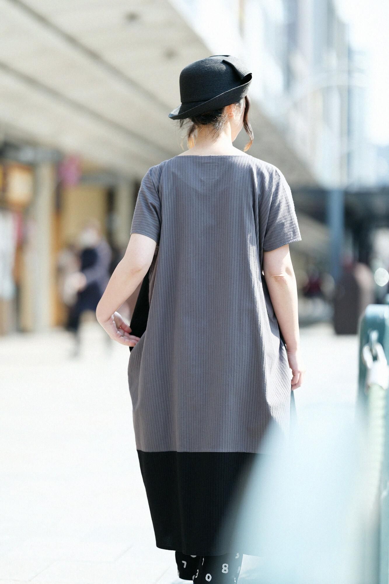 Takashima Shui 40/20 Akiha矩形服装（Chohokei）Gangbang/Charcoal-Detergent（Kesizumiiro）X Funaiaio）