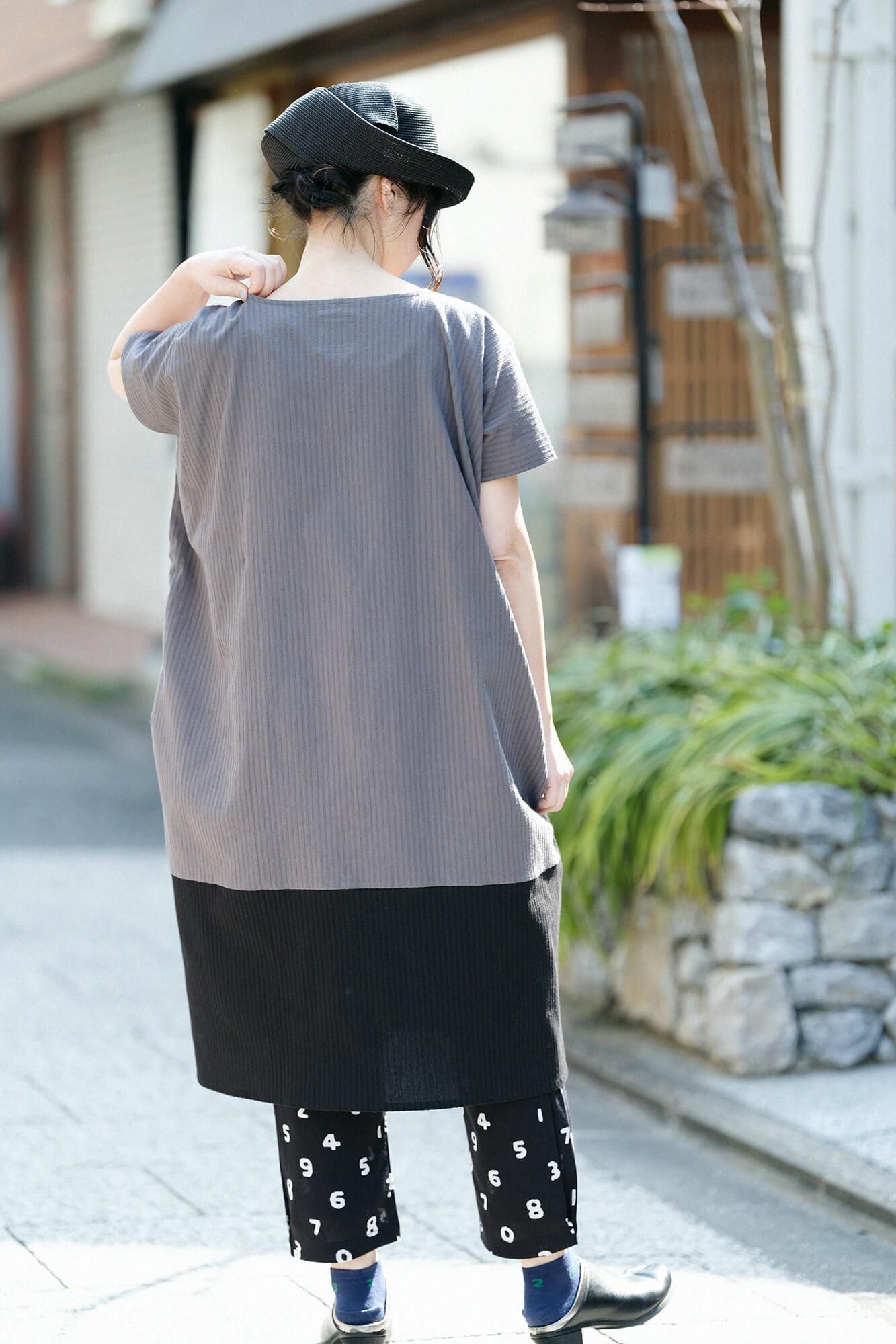 Takashima Shui 40/20 Akiha矩形服装（Chohokei）Gangbang/Charcoal-Detergent（Kesizumiiro）X Funaiaio）