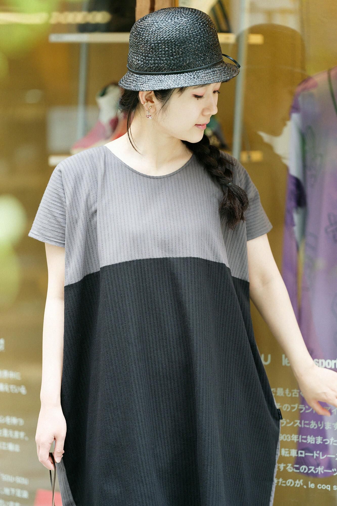 Takashima Shui 40/20 Akiha矩形服装（Chohokei）Gangbang/Charcoal-Detergent（Kesizumiiro）X Funaiaio）