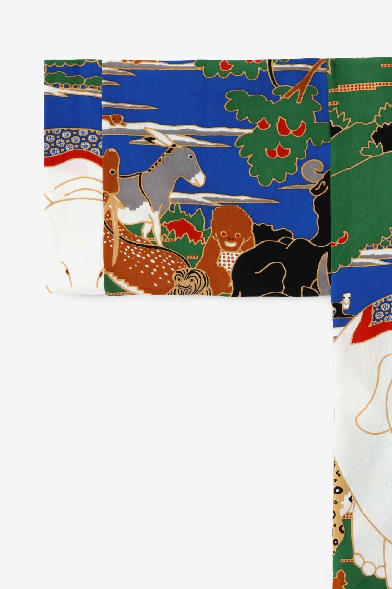 高島縮棉 40/40風靡 上衣／伊藤若冲 鳥獸花木圖屏風 再現