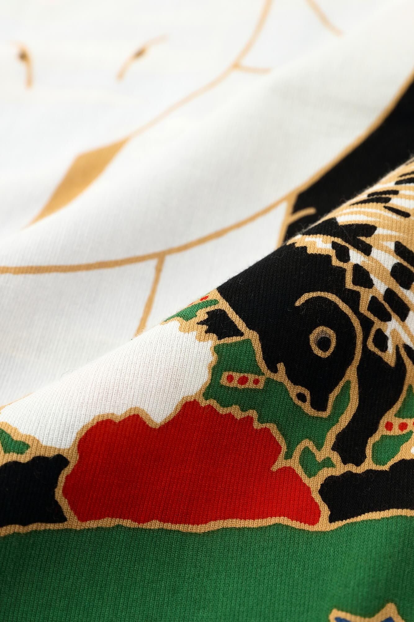 高島縮棉 40/40風靡 上衣／伊藤若冲 鳥獸花木圖屏風 再現