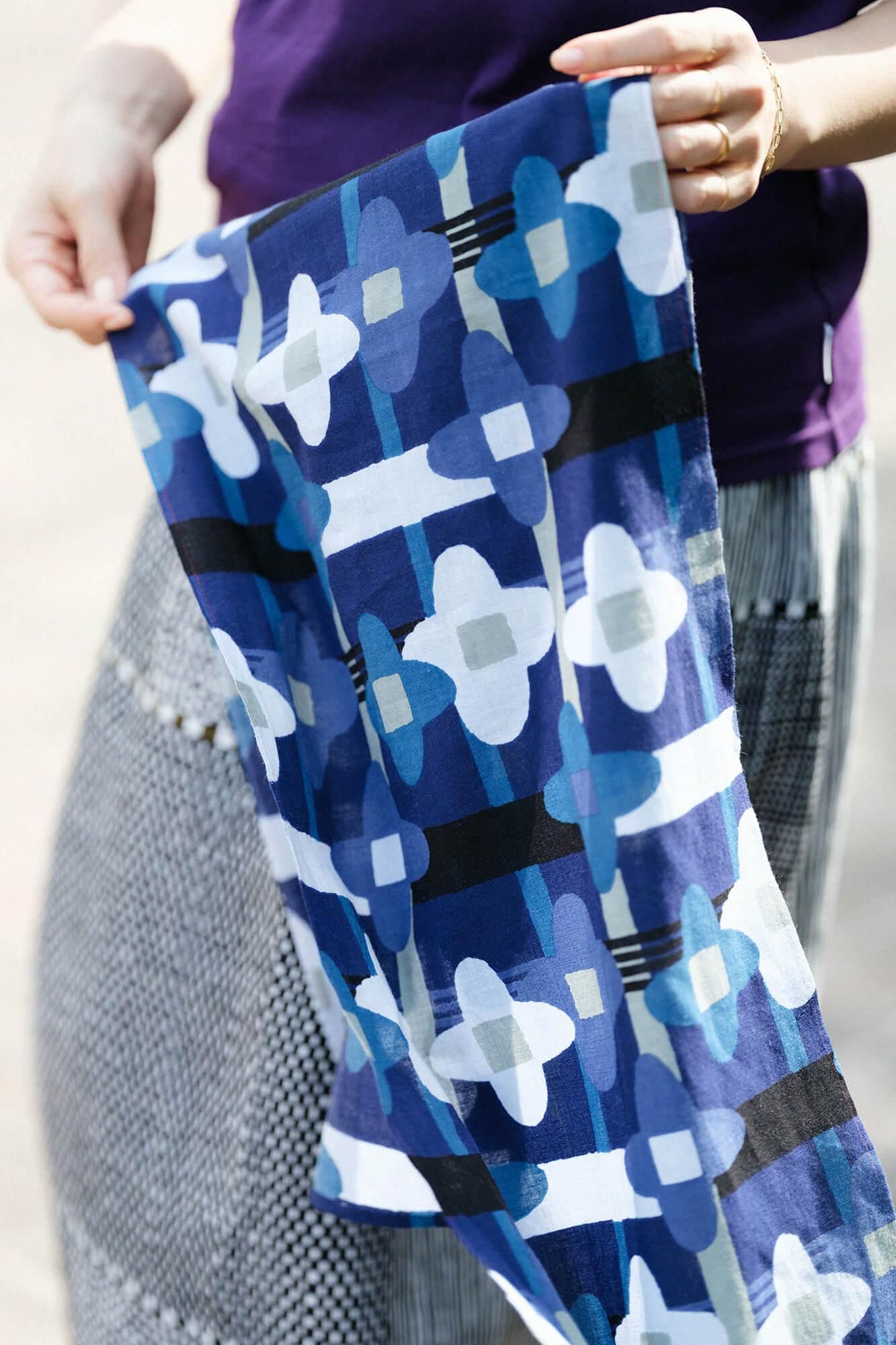 Ise Cotton Kubimaki courte longueur/Treillis fleuri