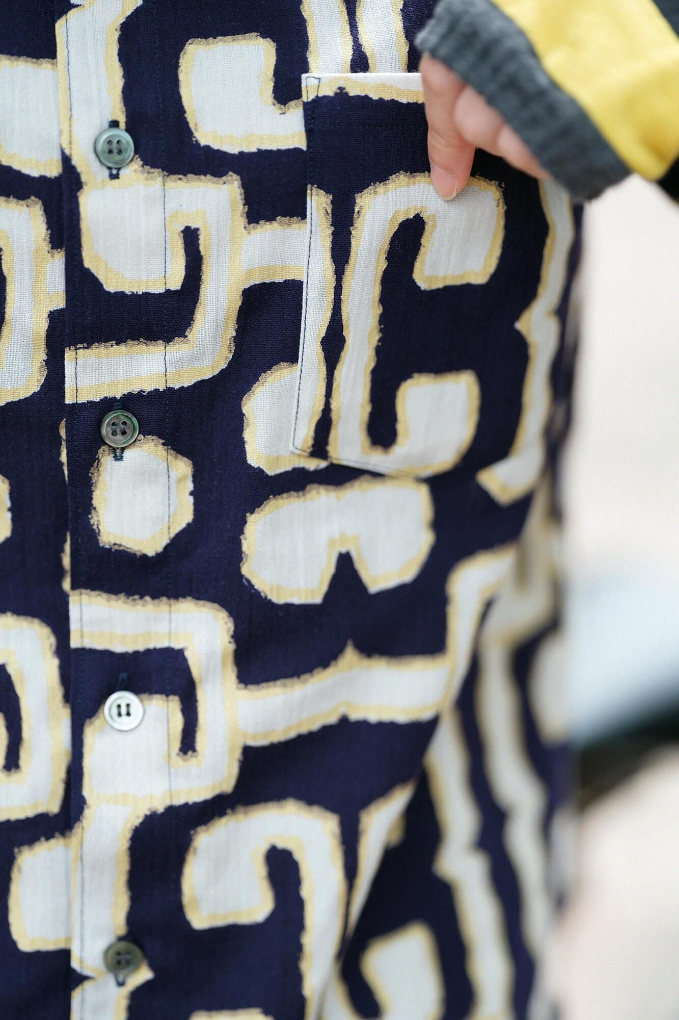 Takashima Chiku 20/20短袖衬衫/原始雕刻