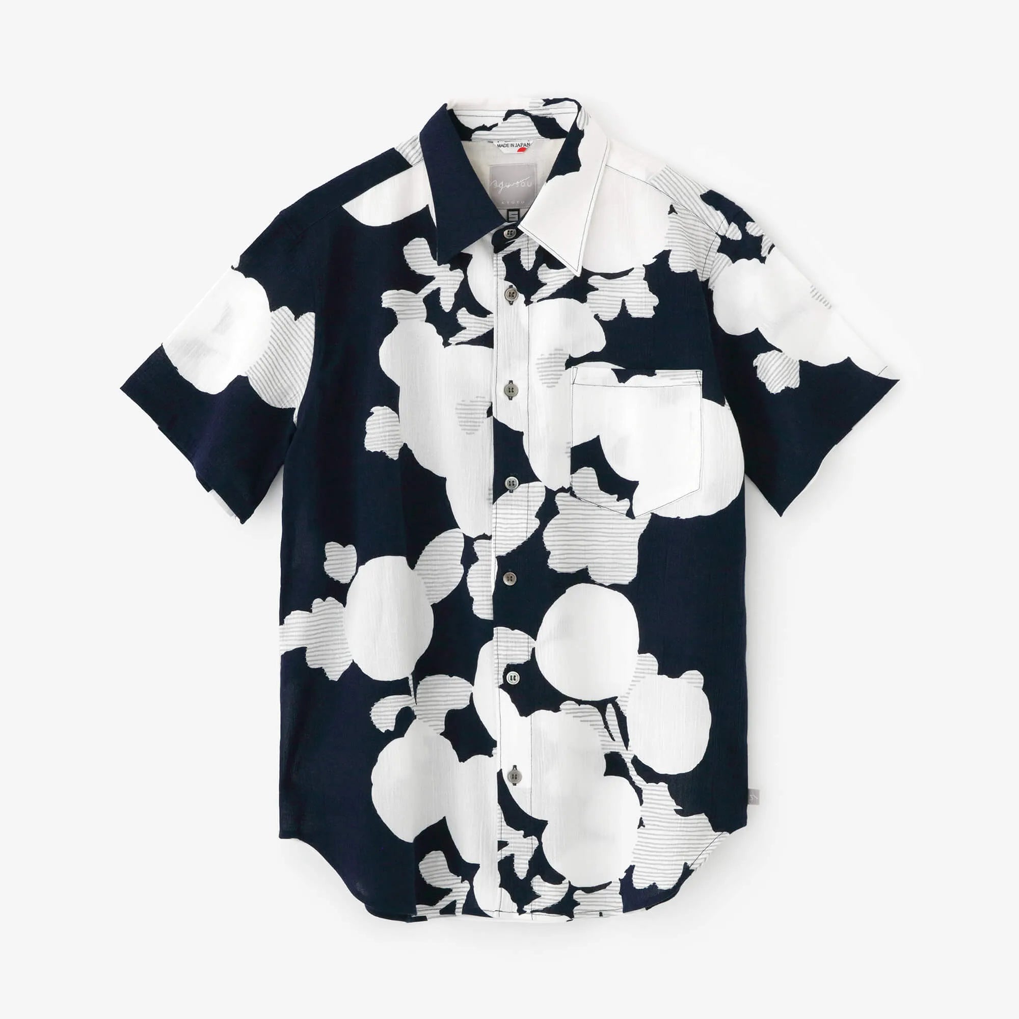 [Expédition prévue vers le 30 avril] Takashima Jiji 20/20 Chemise à manches courtes/Arabesque chrysanthème