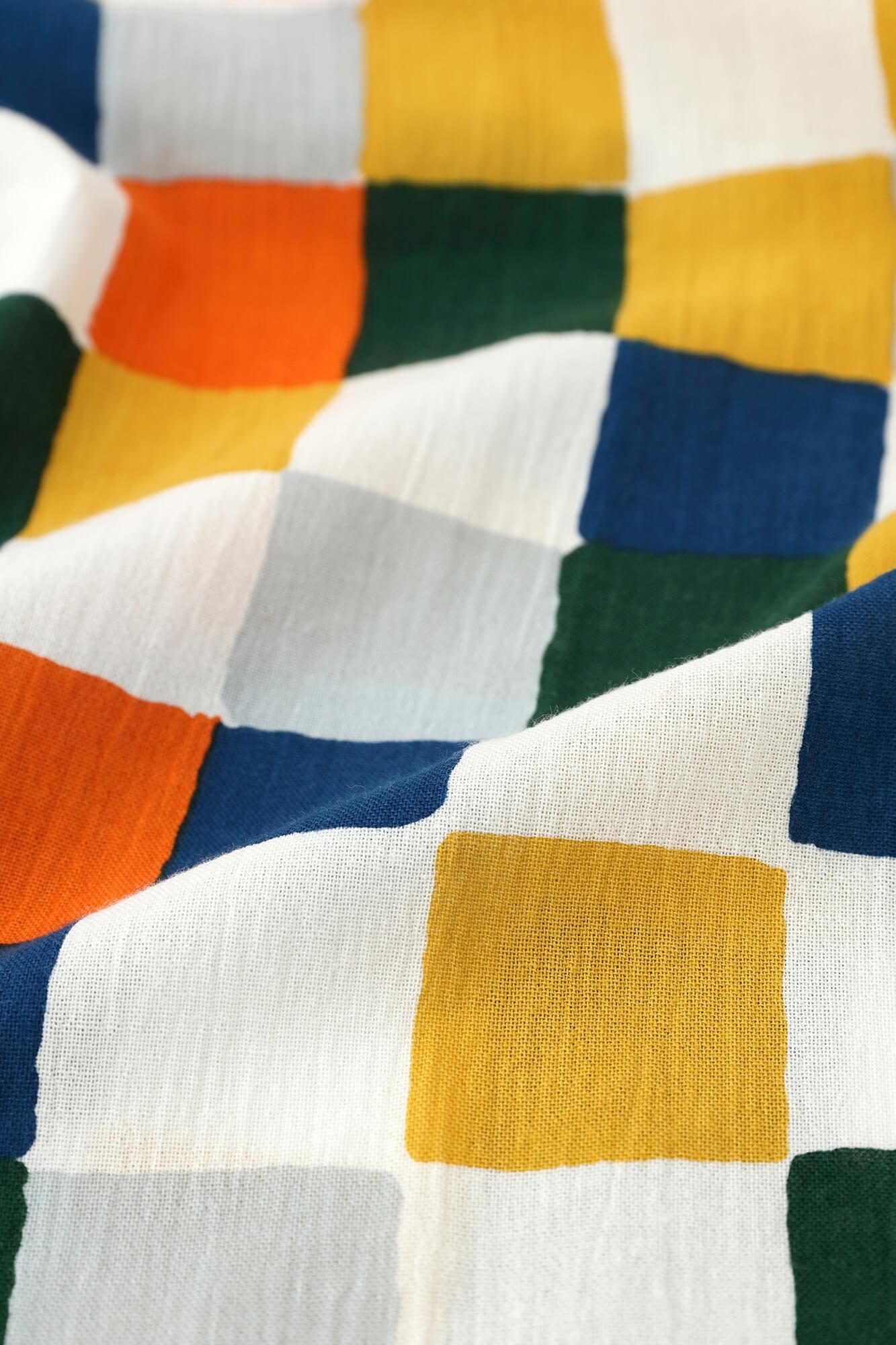 【網路限定】高島縮棉 20/20短袖襯衫/日常 朝茶事