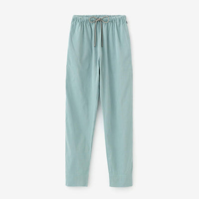 高島縮 40/40 レギンスパンツ／淡青磁（うすせいじ）