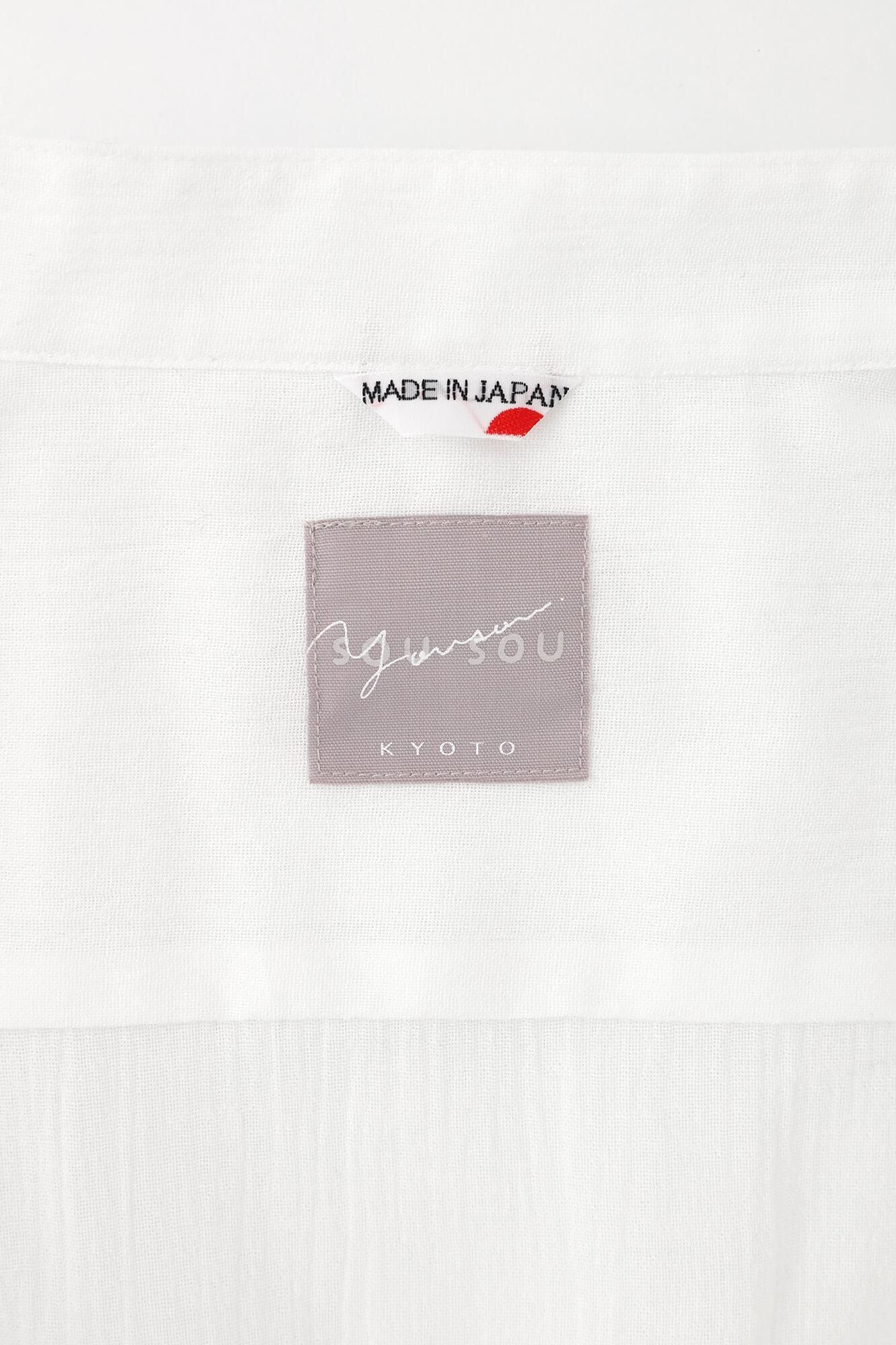 高島縮 20/20 H.N.グランシャツワンピース 6分袖／つくも