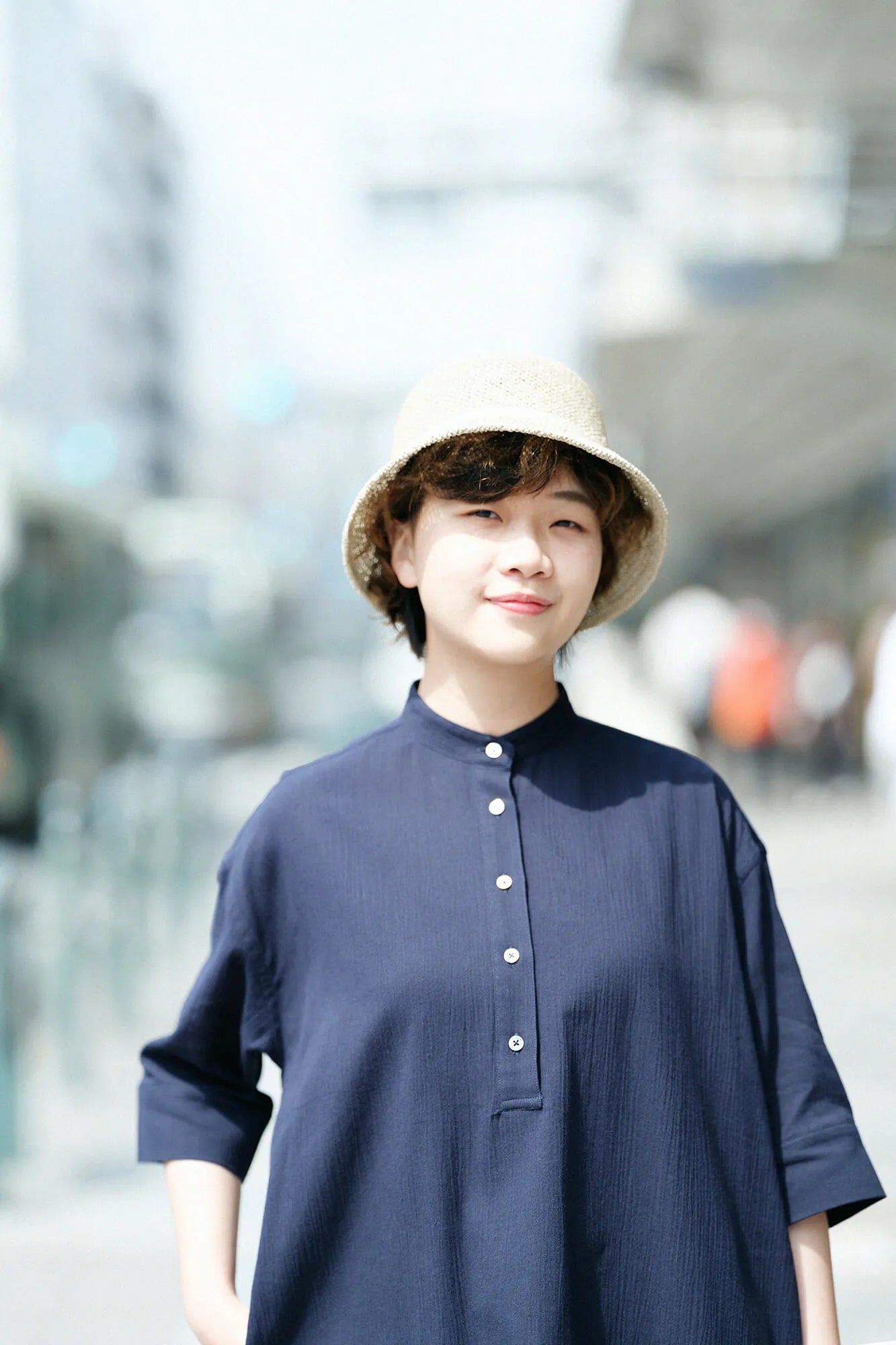 Chijimi Takashima 20/20 H.N. Grand-Hemdkleid mit 6/4-Ärmeln/Tomekon