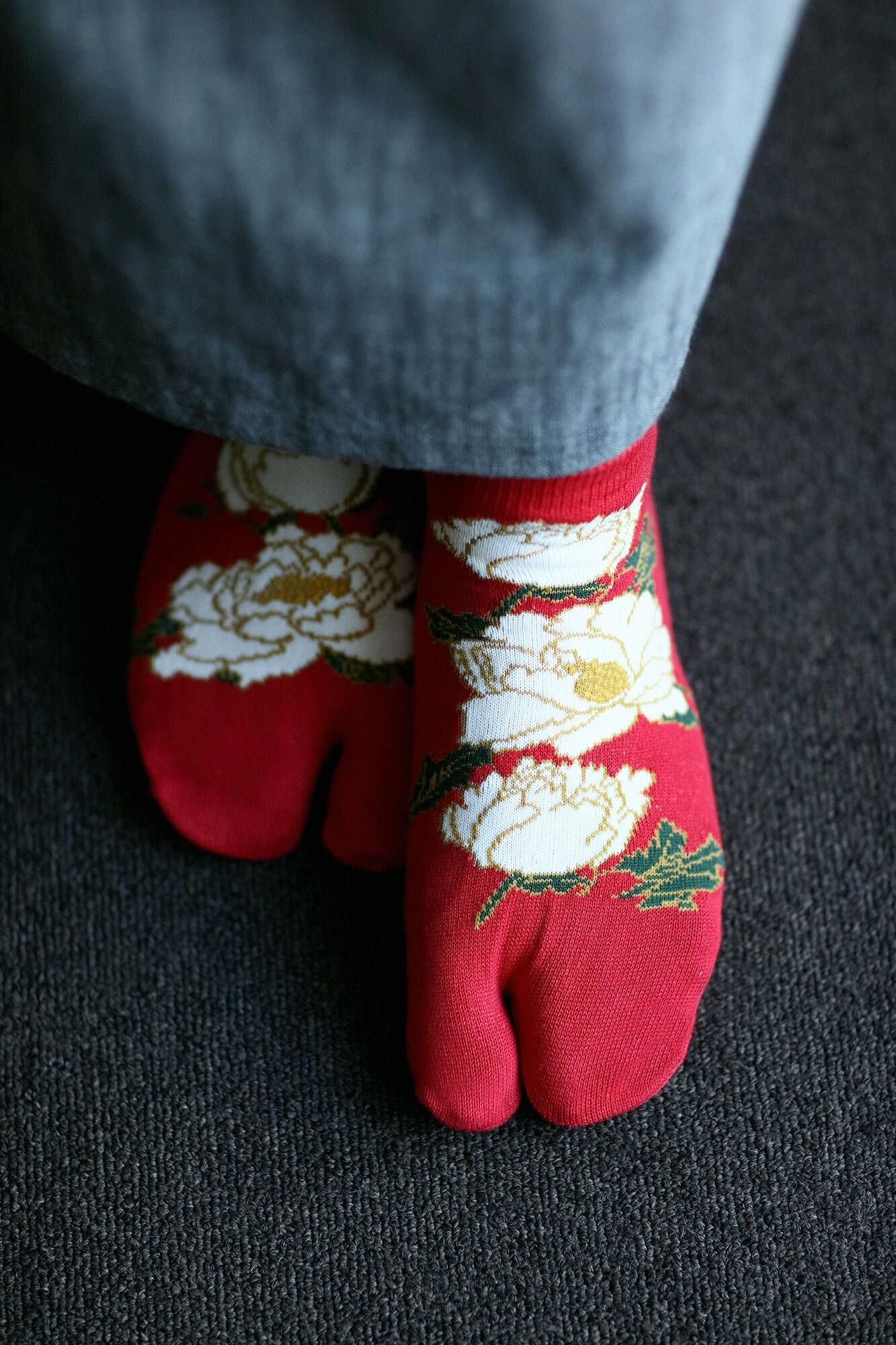 分趾襪（腳踝長度）／牡丹華【男・女性用】