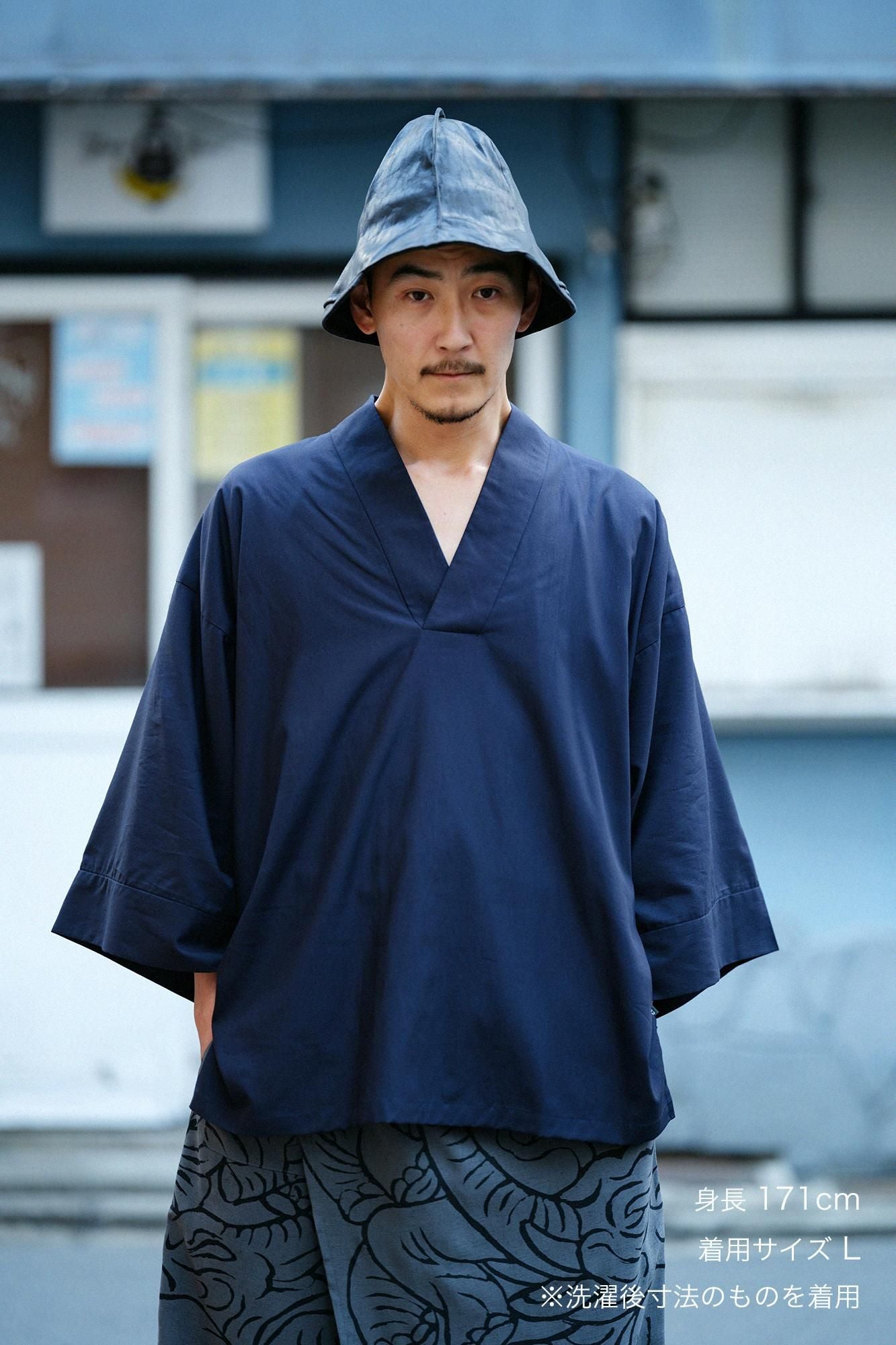 【官網限定】棉花×天絲 密織平紋布 風靡 衬衫/暗藍色