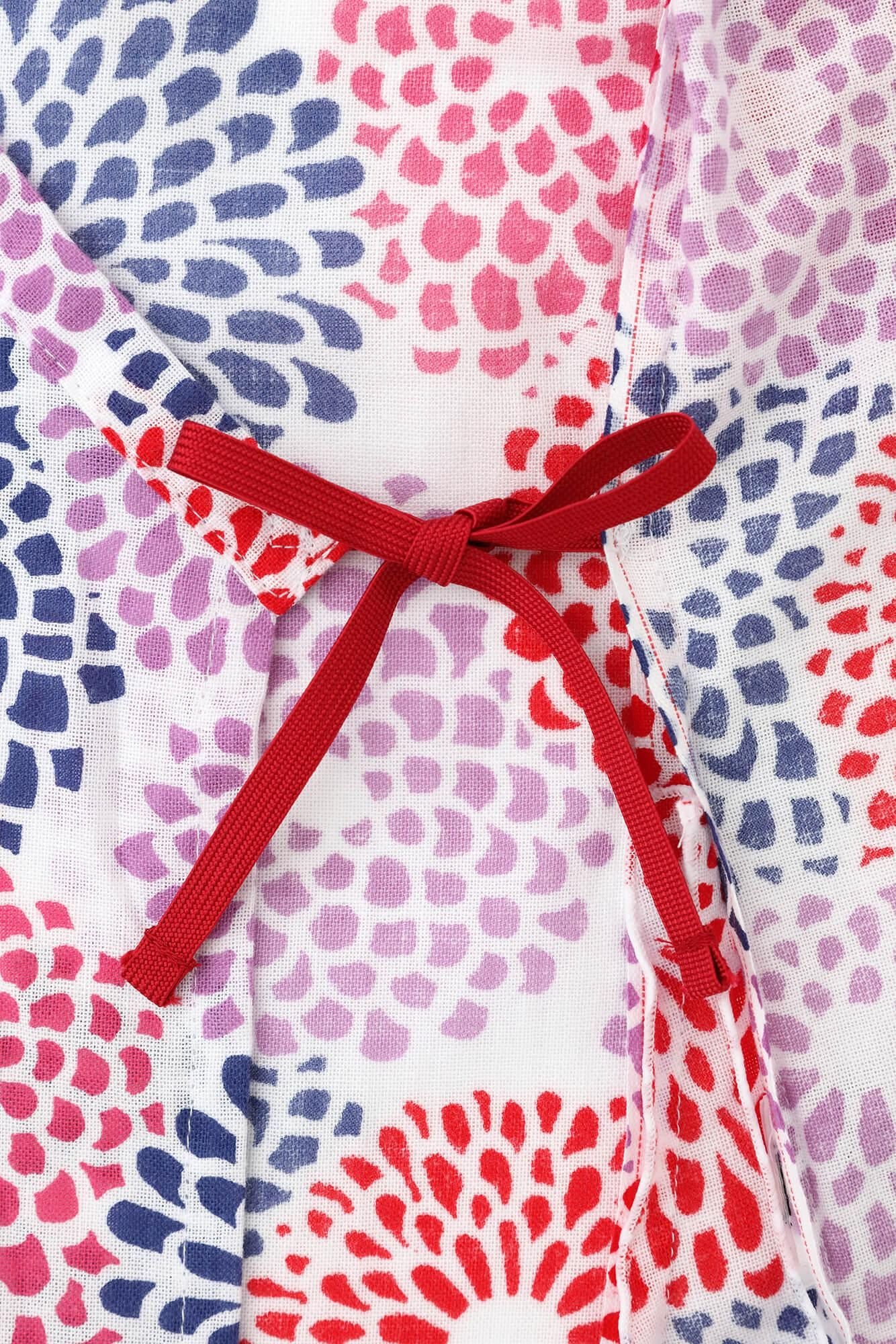 ● Isemomen Cotton Kids Yukata (with Belt) / Chrysanthemum White