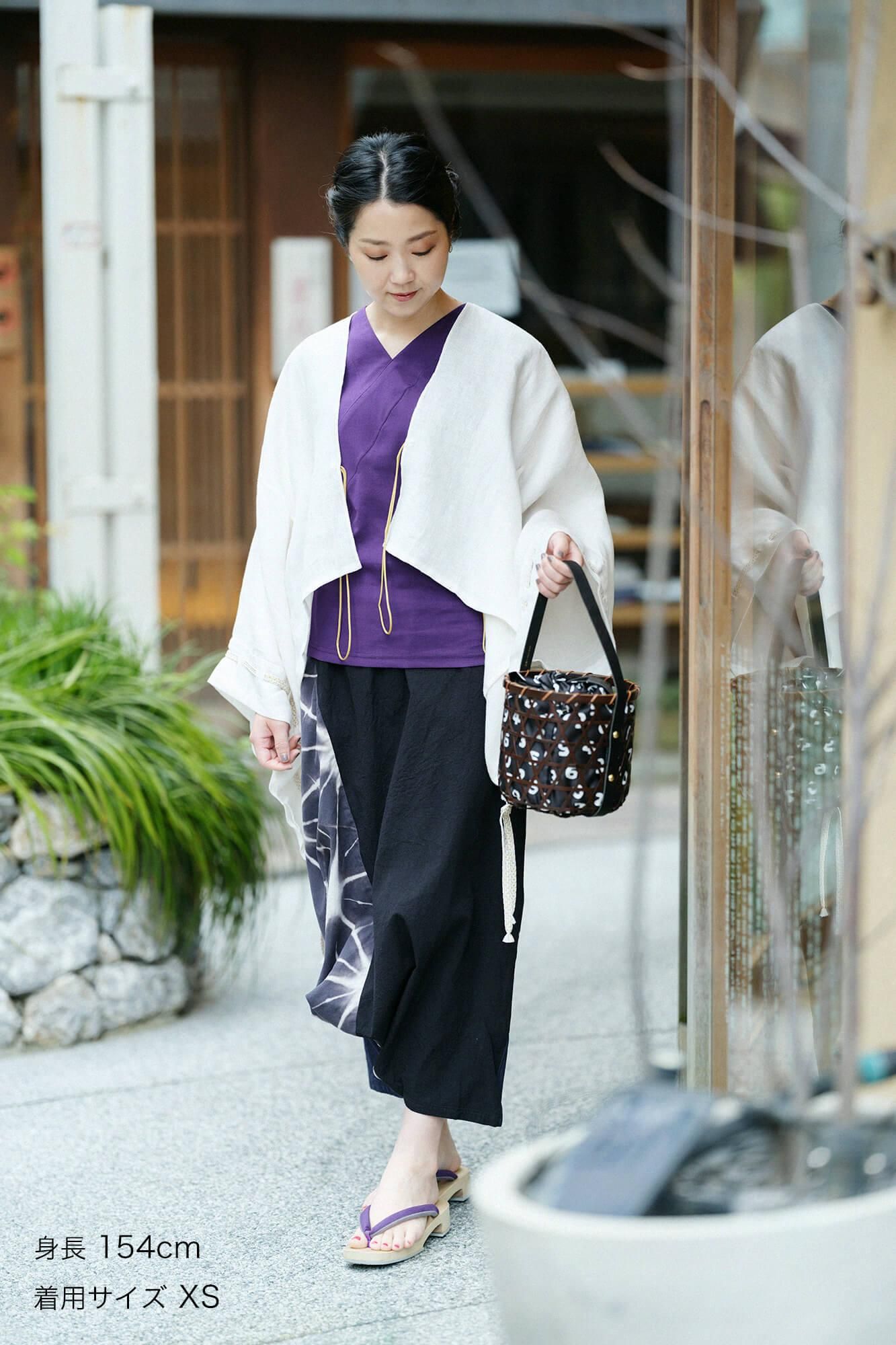 net限定】たばた絞り 伊勢木綿 20/20 麻混 富士（ふじ）／雪花（せっか）