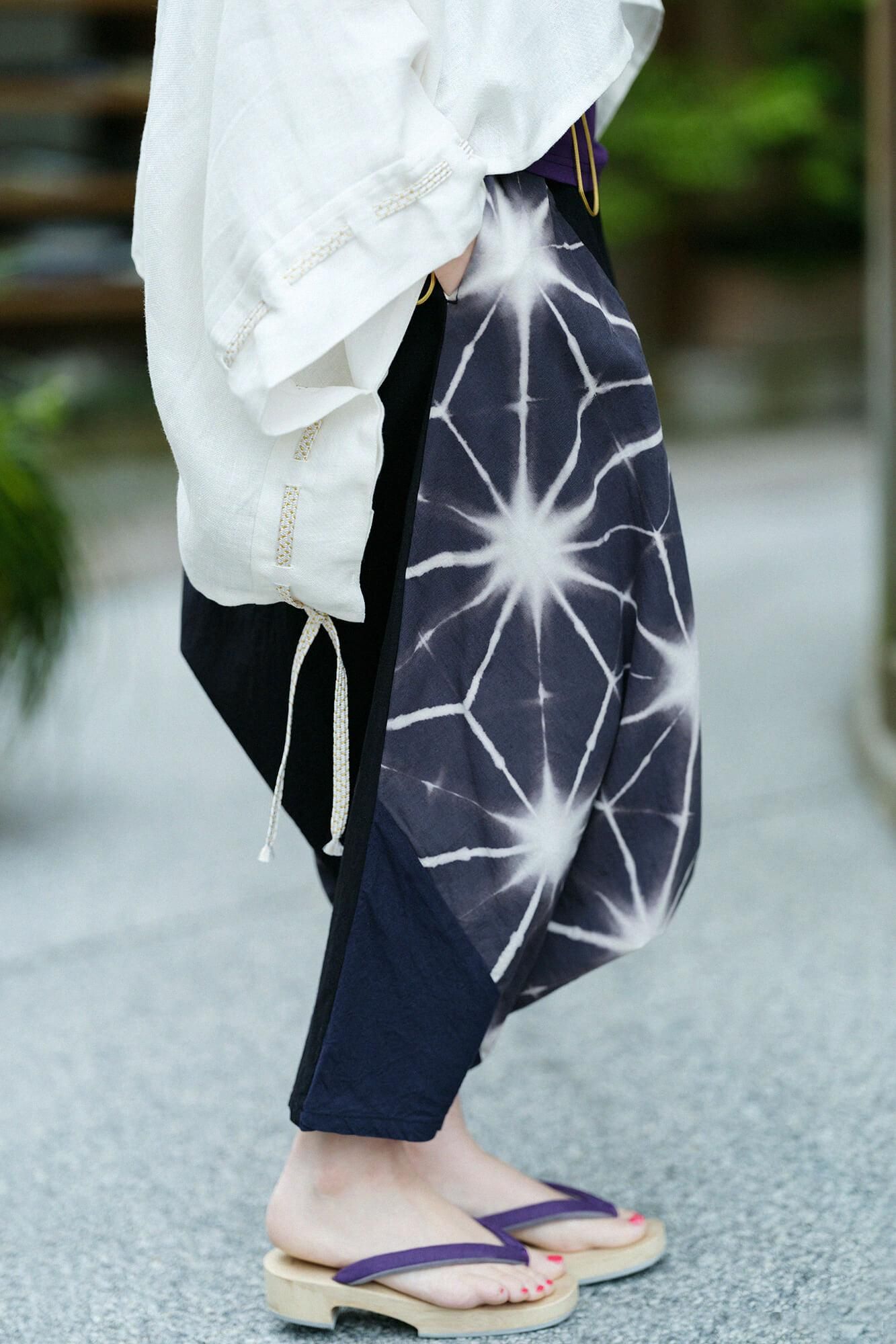 net限定】たばた絞り 伊勢木綿 20/20 麻混 富士（ふじ）／雪花（せっか）