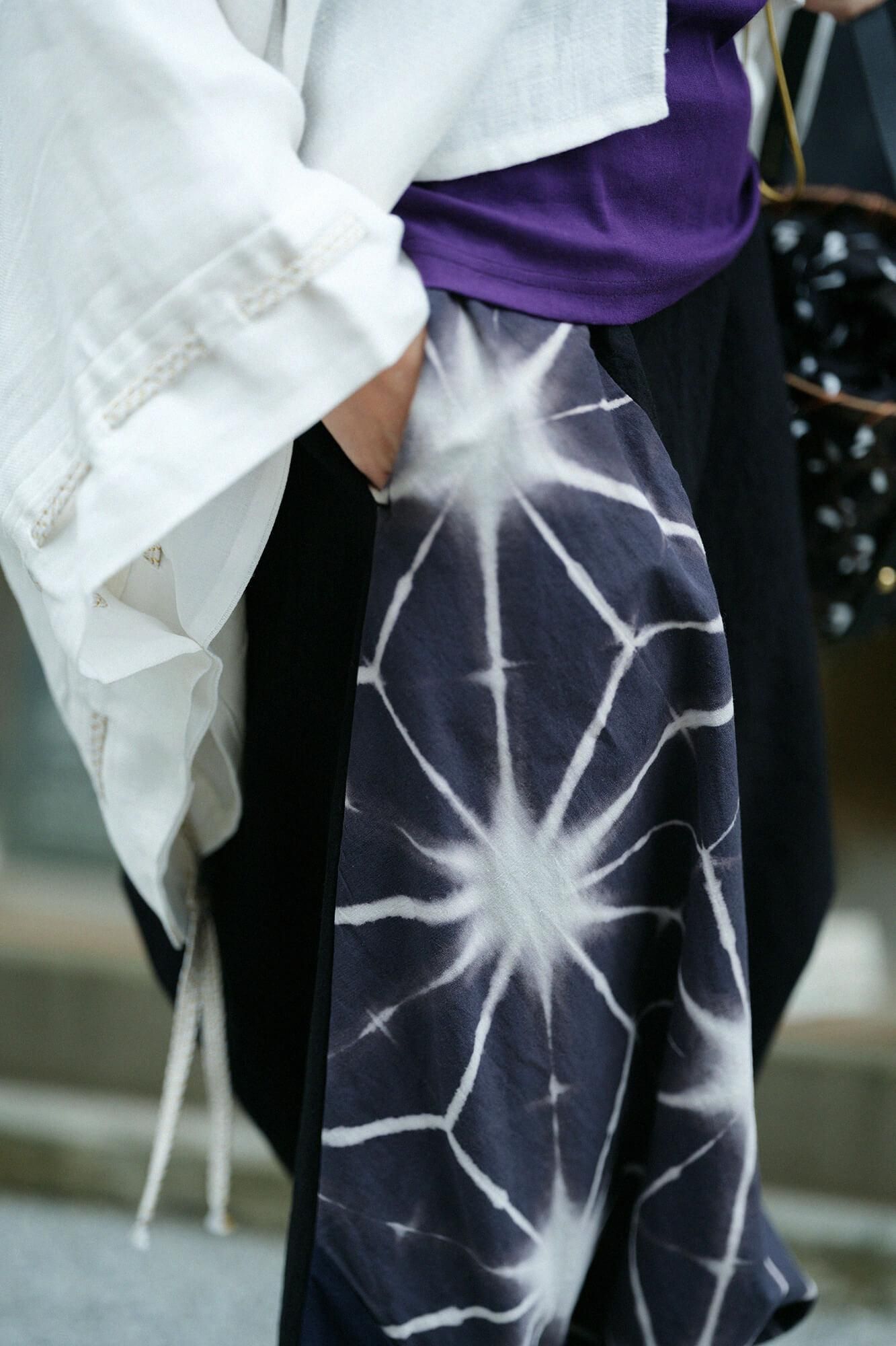 net限定】たばた絞り 伊勢木綿 20/20 麻混 富士（ふじ）／雪花（せっか）