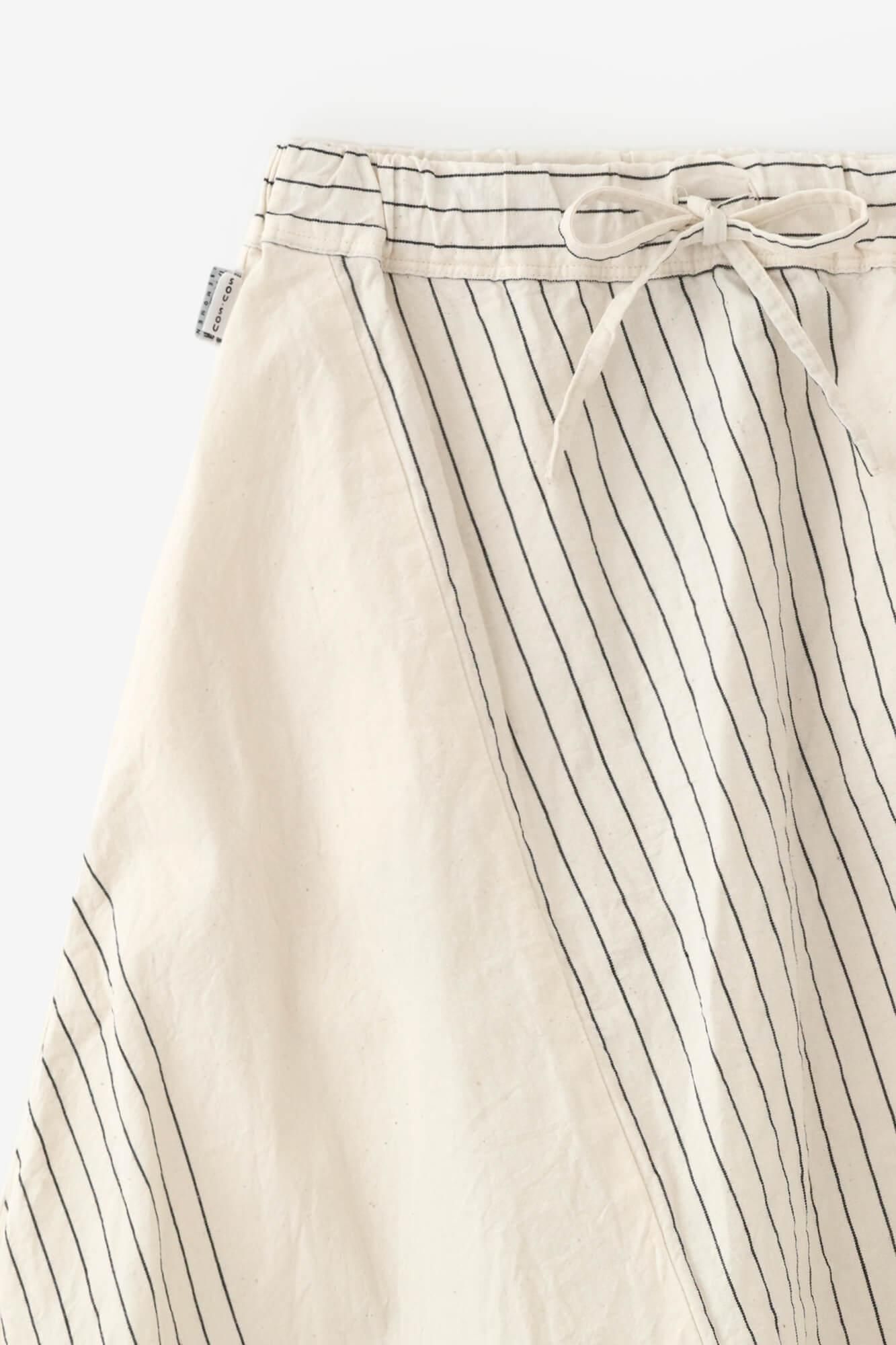 Isemomen Cotton 20/20 Fuji Pants 2.0/ Half Striped Raw White