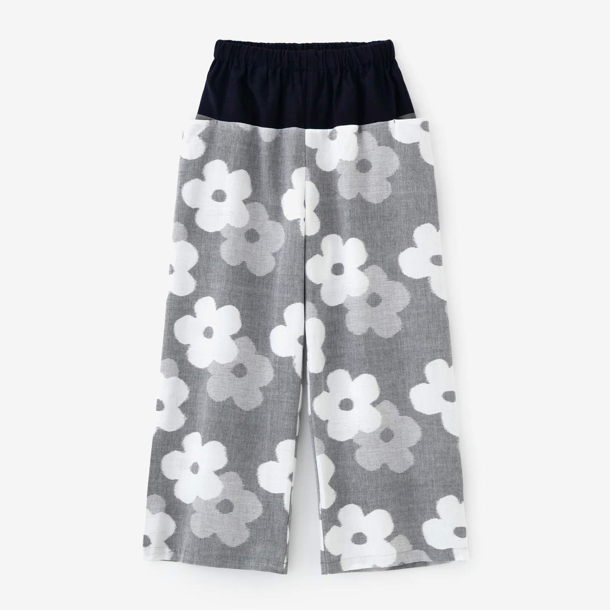 久留米絣 帯もんぺ／花がさね 杢灰（もくはい）2