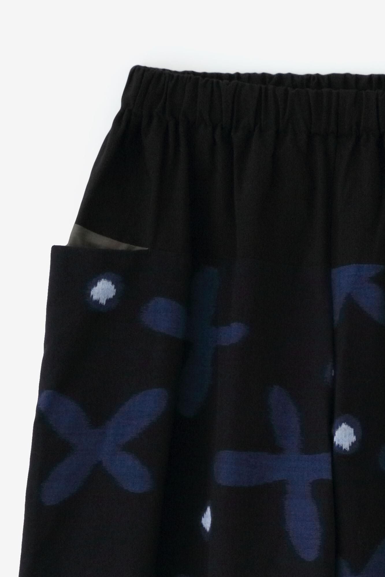 Kurume Kasuri Obi Style Pant / Suzushiroso Dark Blue 2