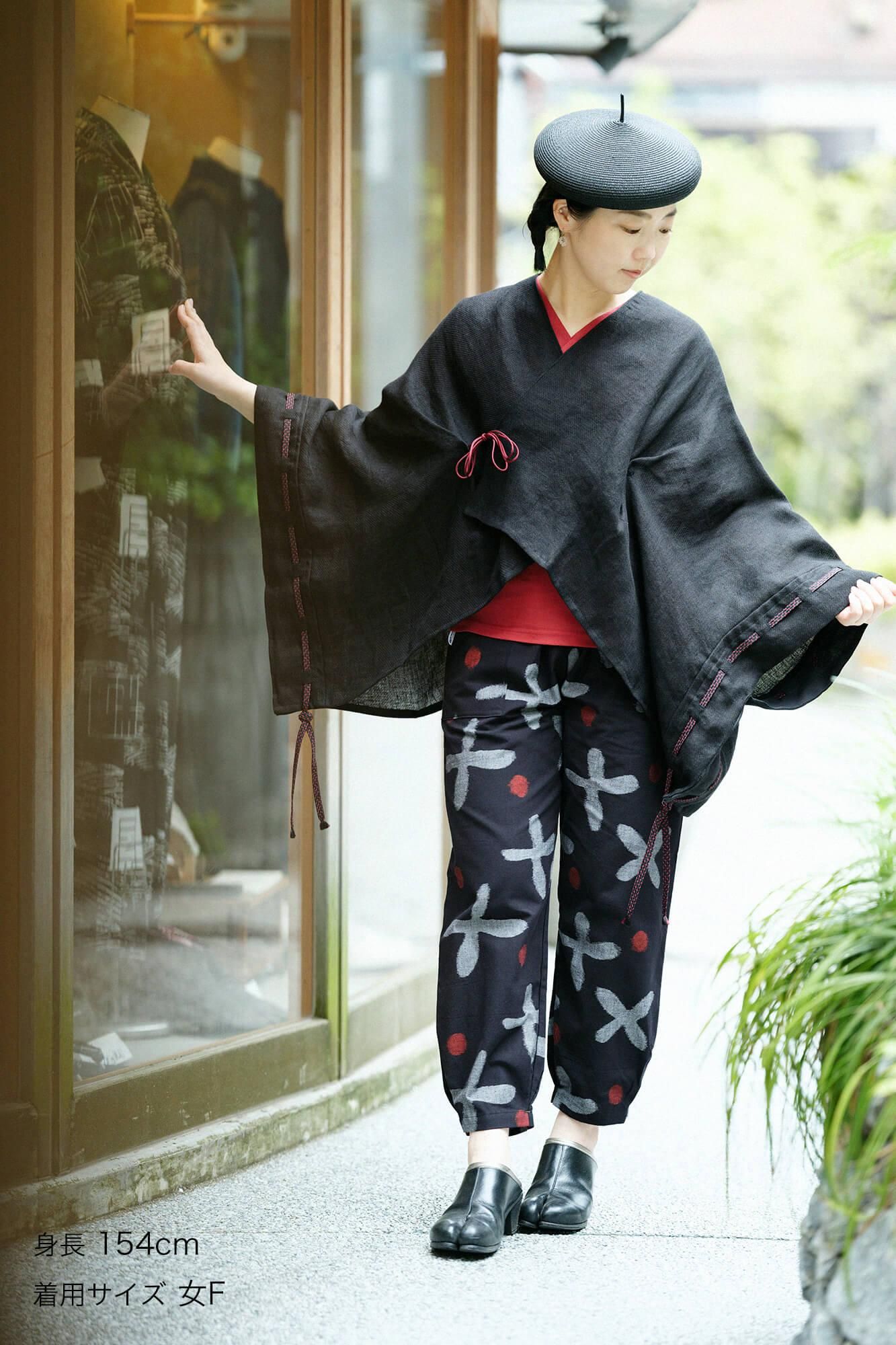 kurume kasuri褶皱蒙佩斯/suzushiro草湿羽毛颜色（nuzairo）