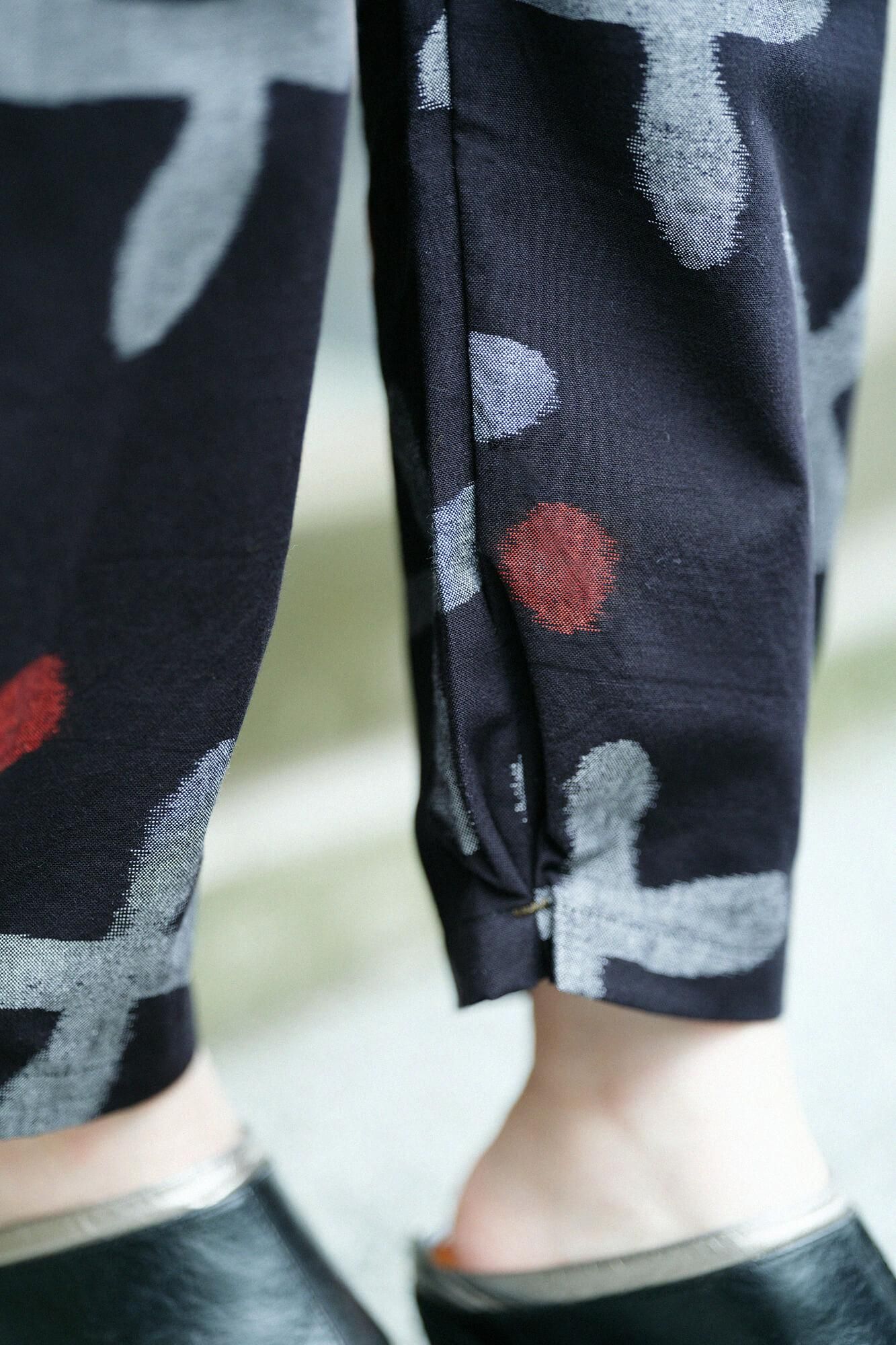 kurume kasuri褶皱蒙佩斯/suzushiro草湿羽毛颜色（nuzairo）