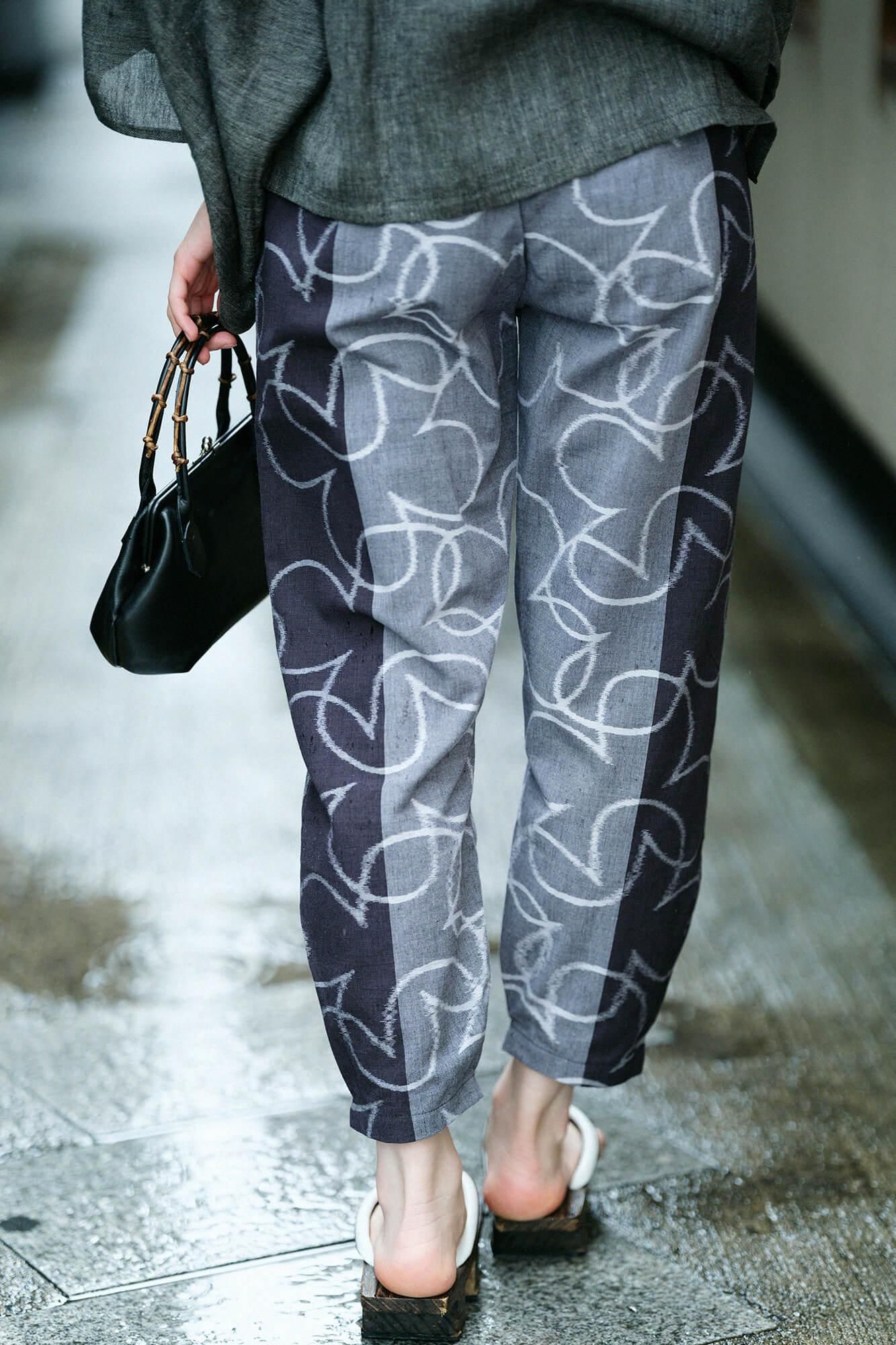 kurume kasuri folds monpe/happy mokuhai（mokuhai）